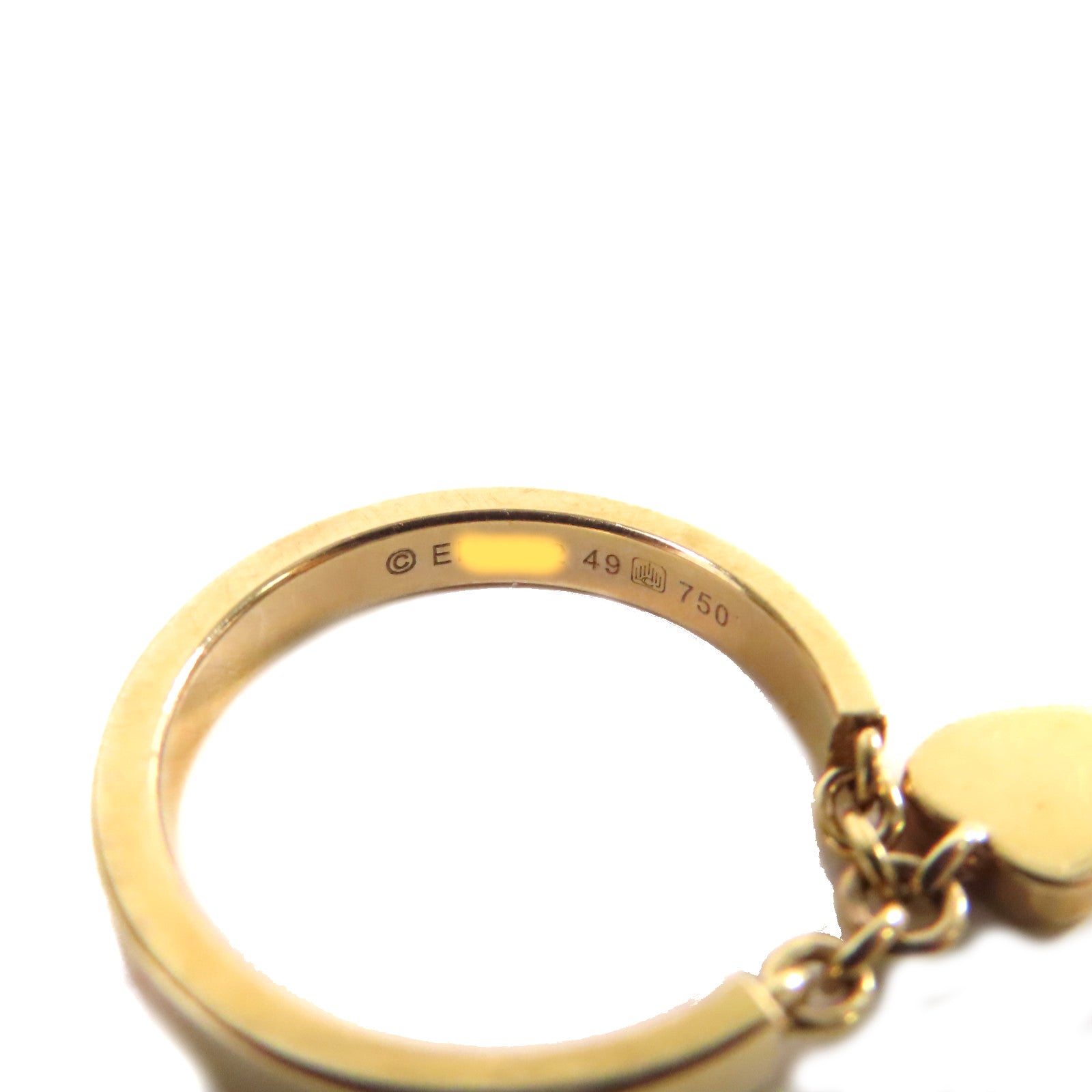 CARTIER 18K玫瑰金Gold Heart Ring戒指#49/US#4.75