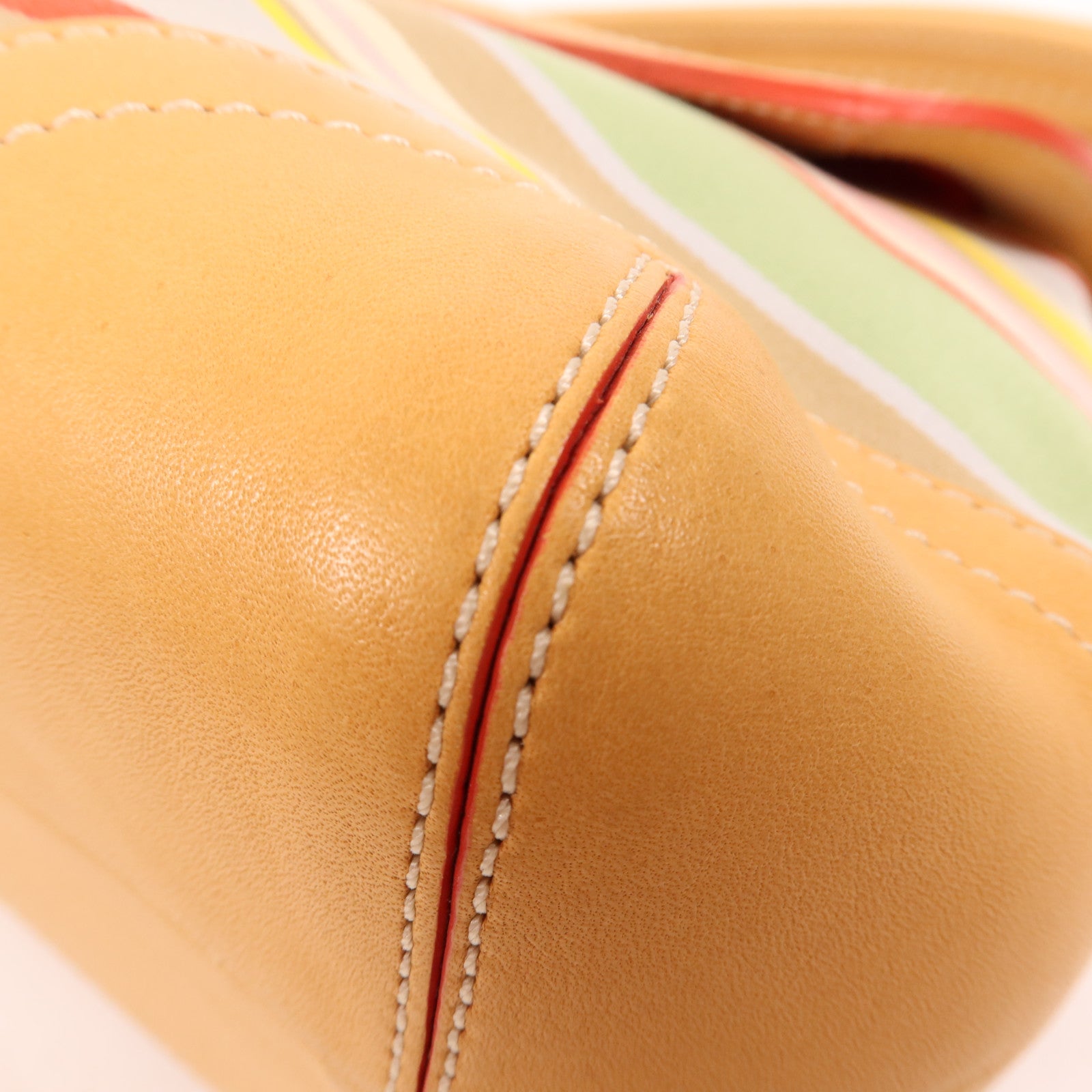 COACH 皮革/棉質Hand Bag銀扣手挽袋