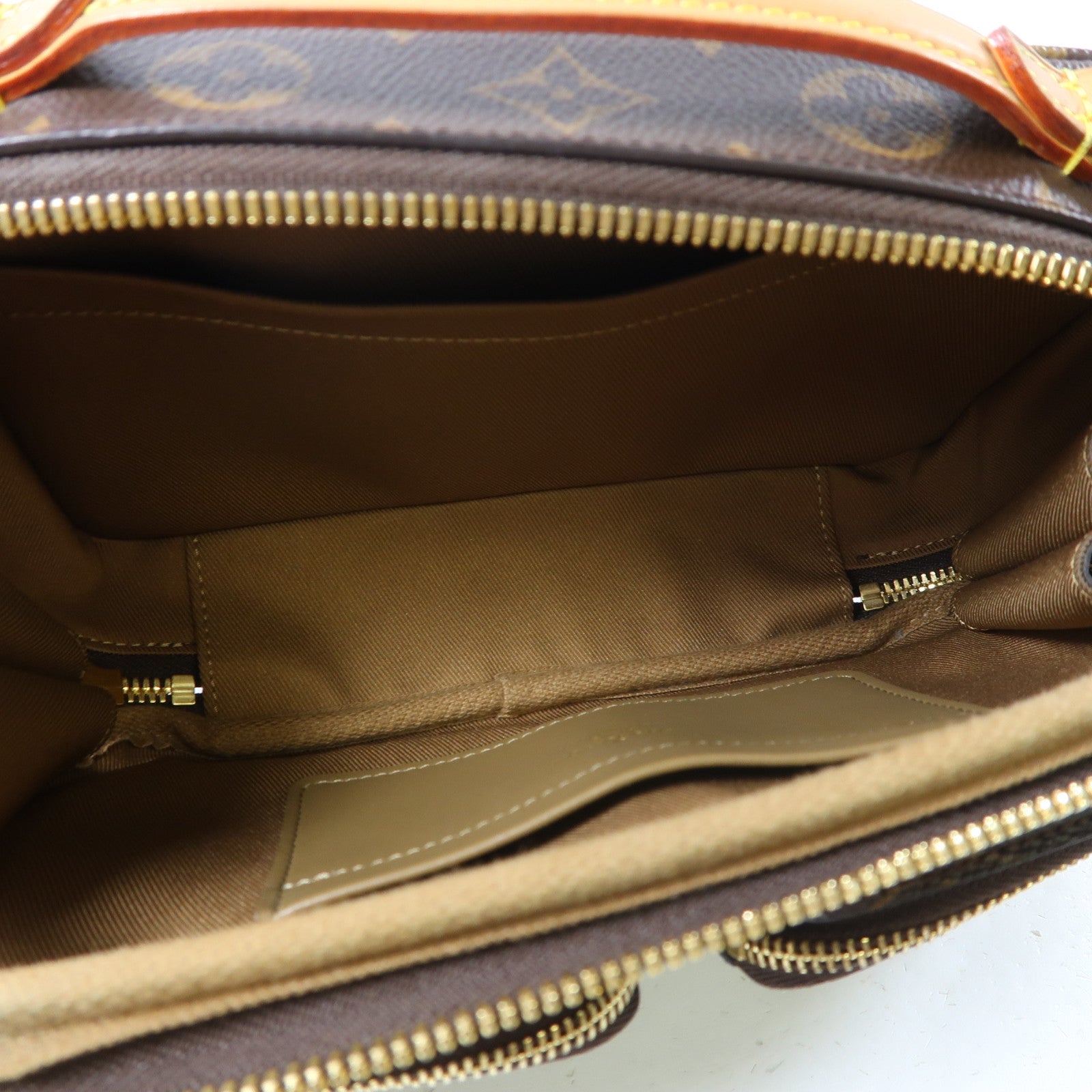 LOUIS VUITTON Monogram Utility金扣手挽肩背兩用袋啡色