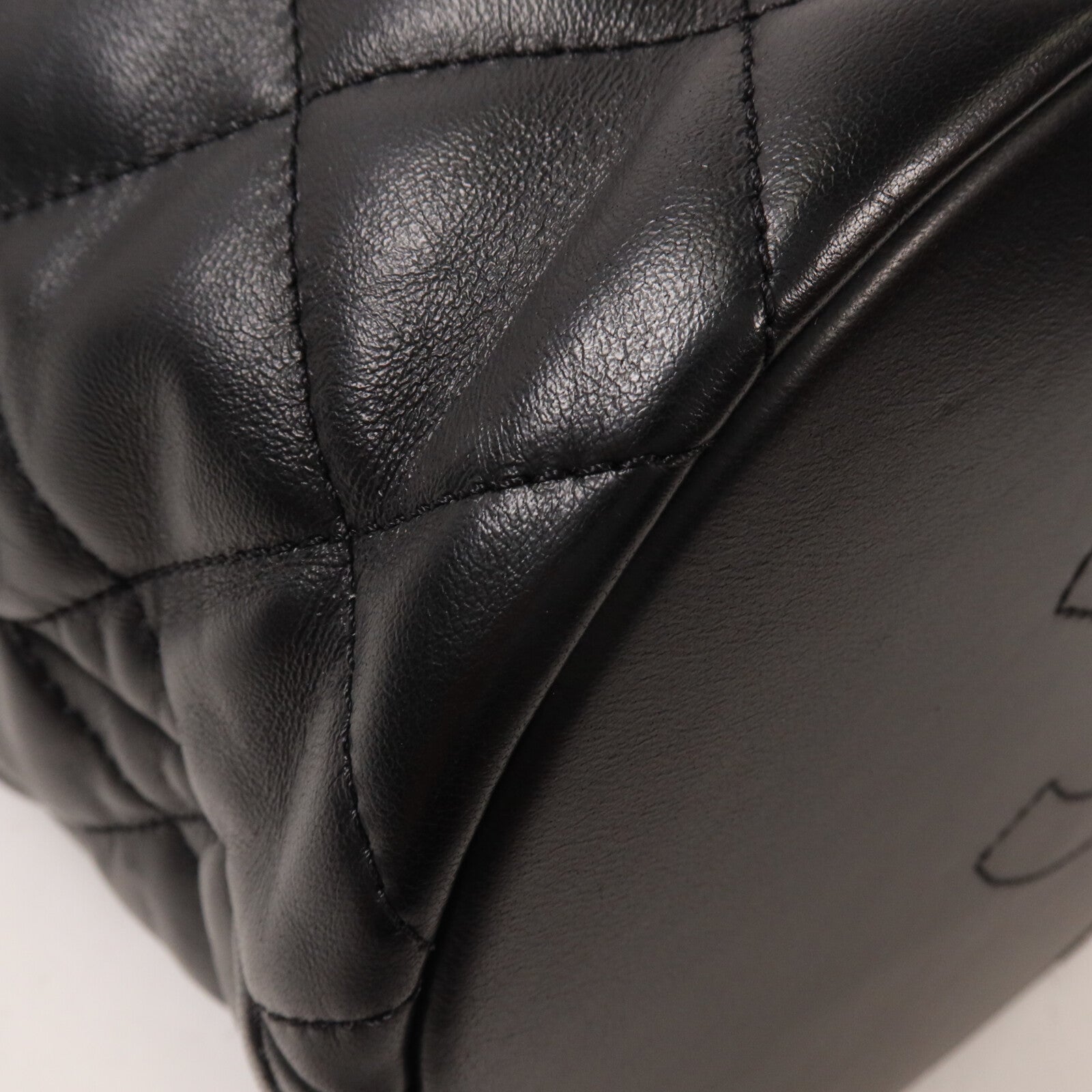 CHANEL 羊皮皮革Bucket Bag鏈帶手挽肩背兩用袋