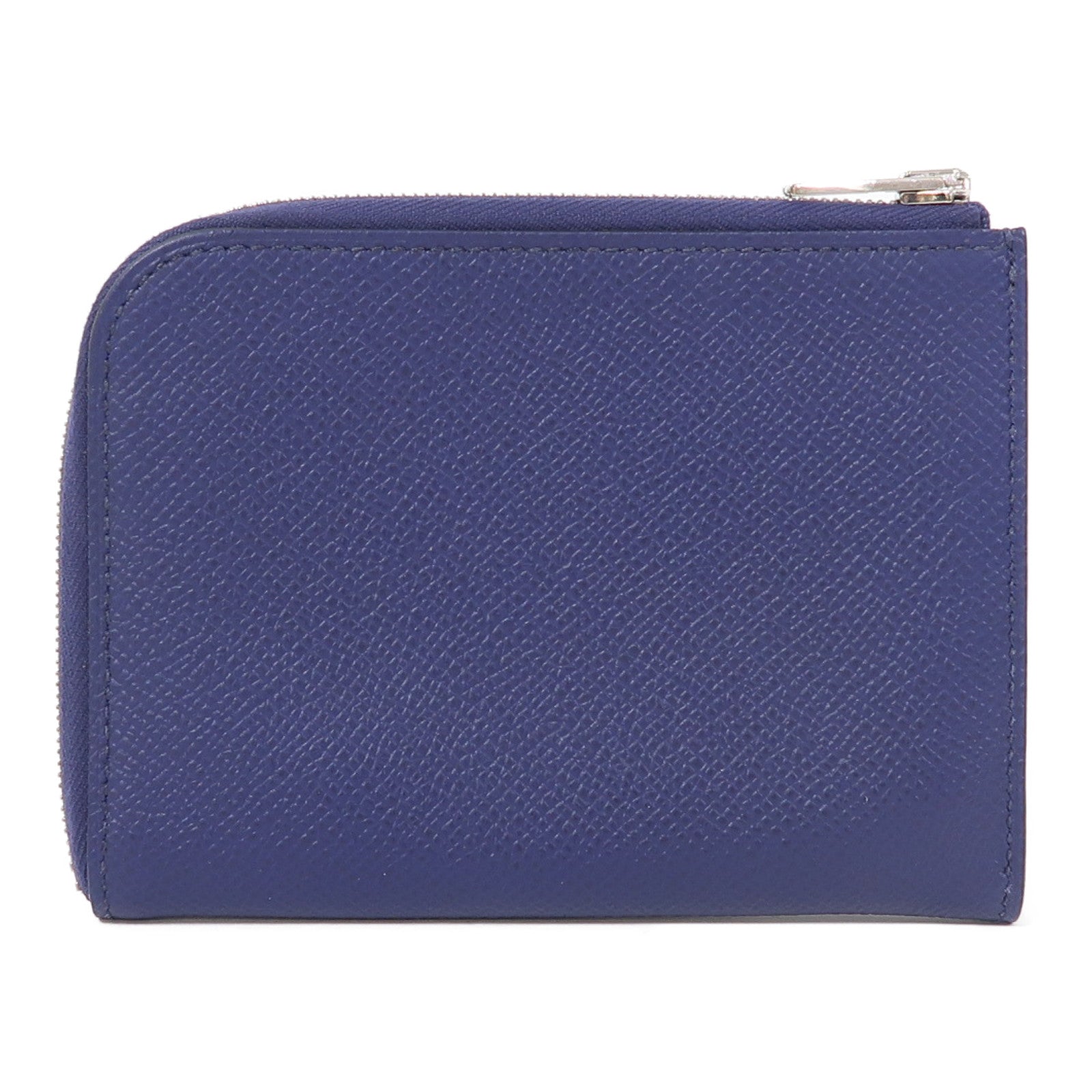 HERMES Epsom皮革Wallet銀扣錢包寶石藍色