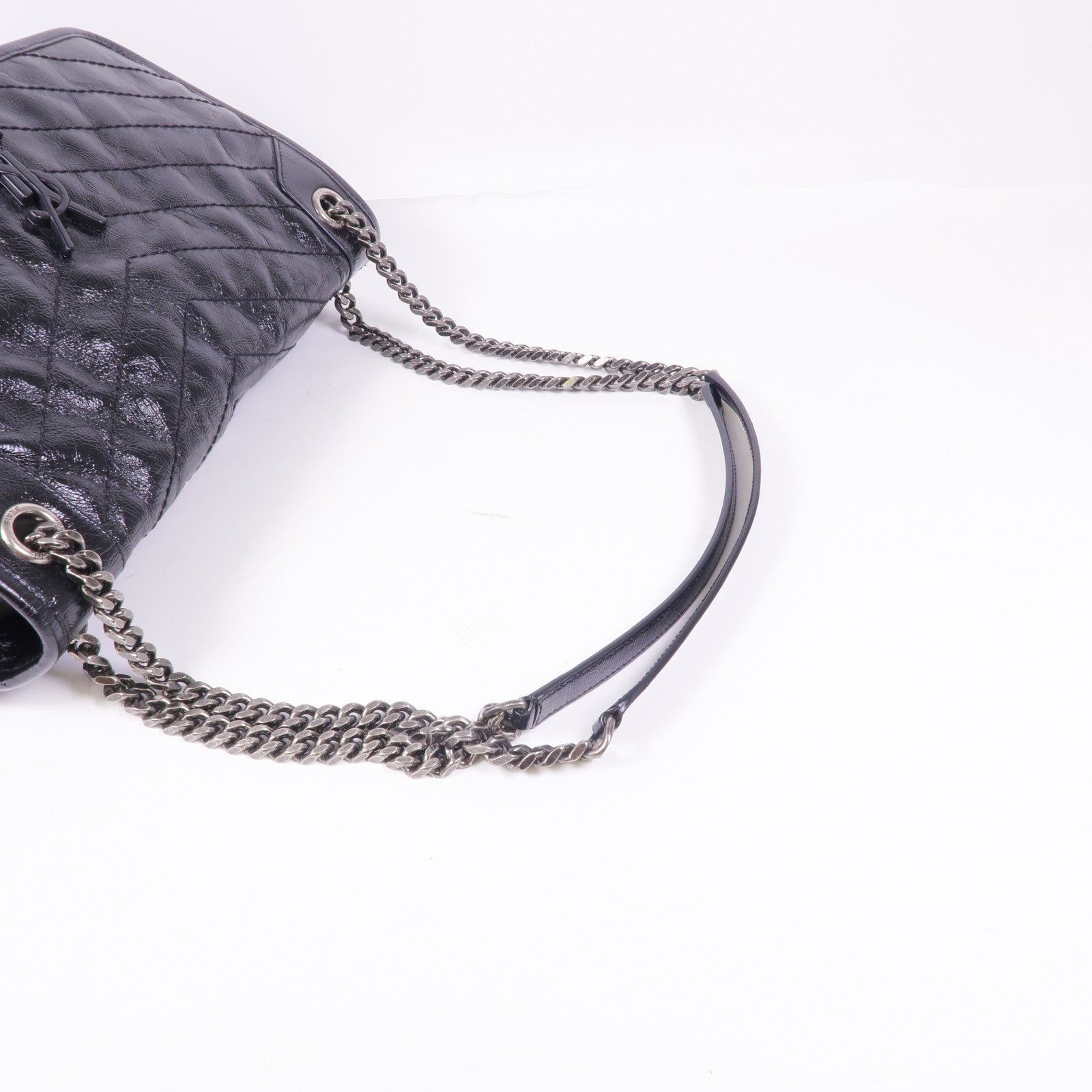 SAINT LAURENT 牛皮皮革Niki Large銀扣鏈帶肩背袋
