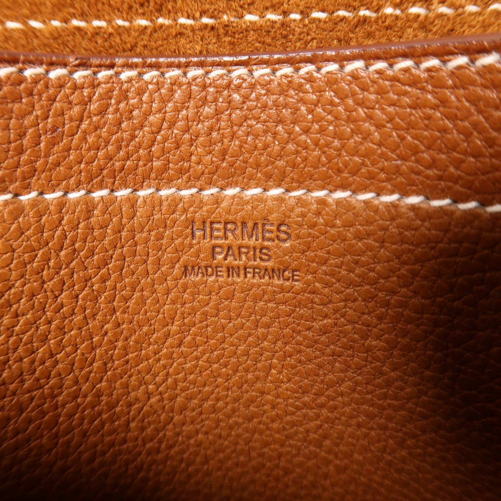 HERMES【激減優惠】 Barenia皮革Cabasellier 31肩背袋啡色