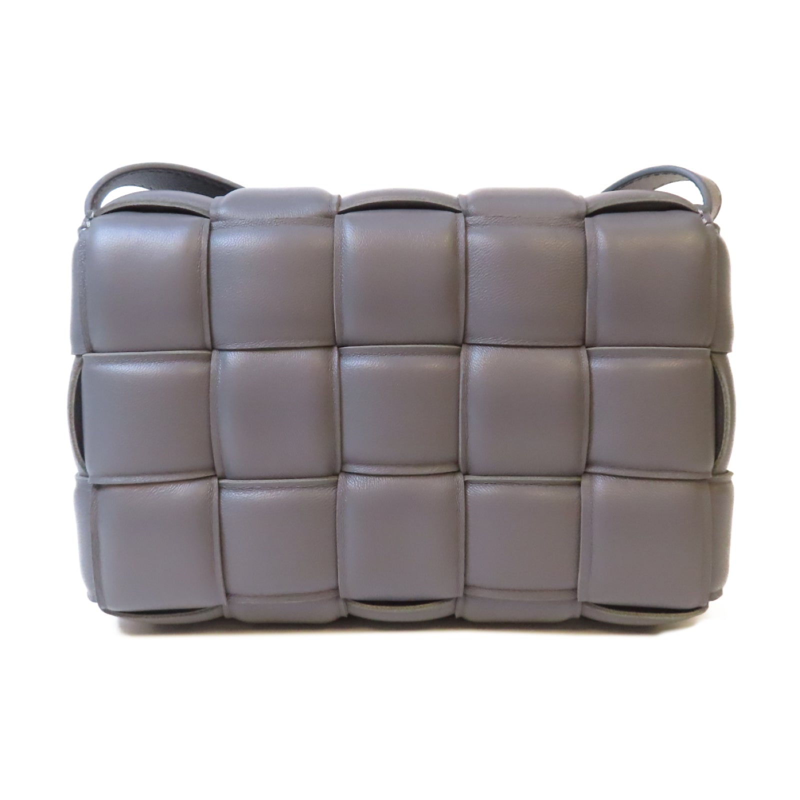 BOTTEGA VENETA 牛皮皮革Shoulder Bag金扣肩背袋灰色