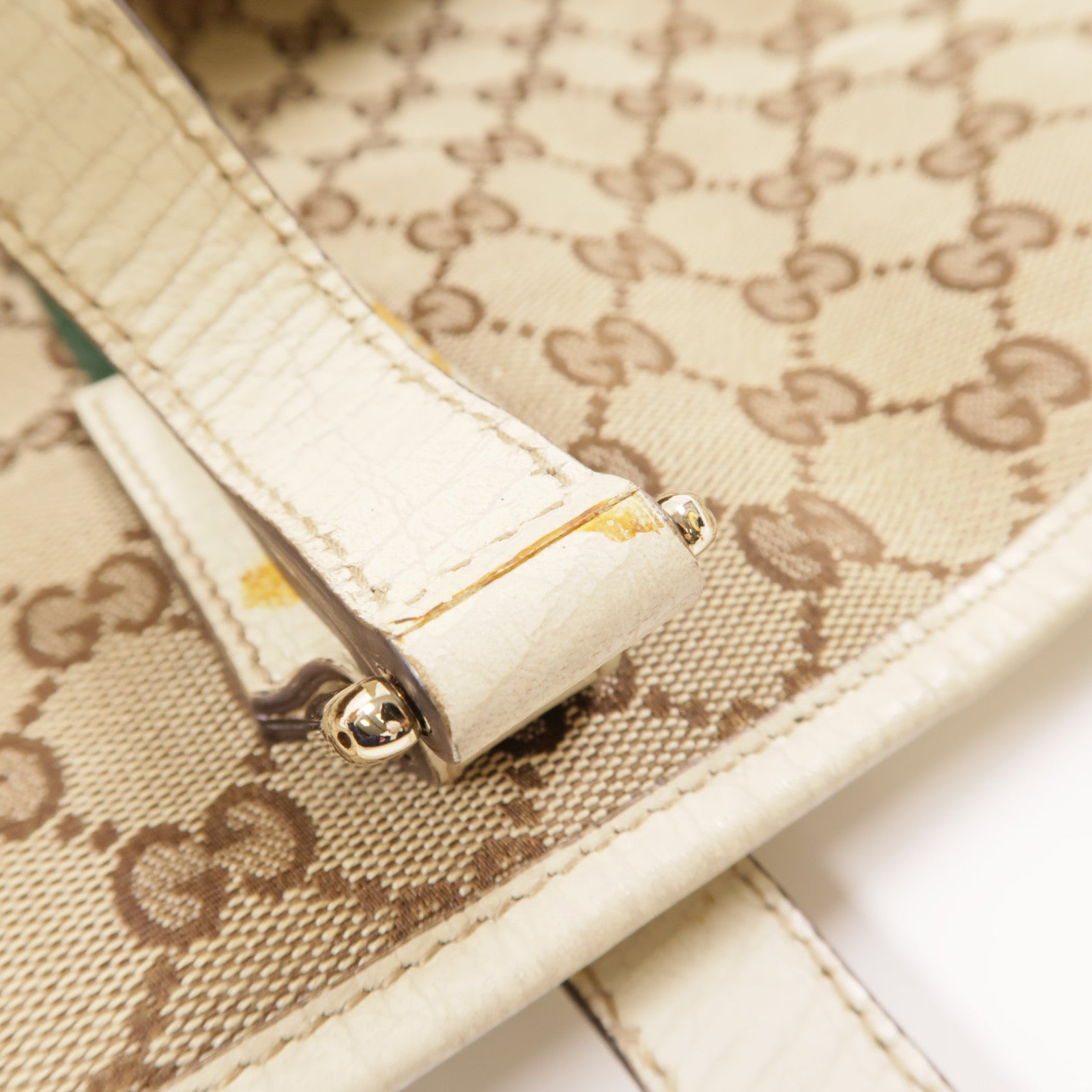 GUCCI GG GHW Sherry Line Tote Bag Shoulder Bag 139260 Canvas Brown