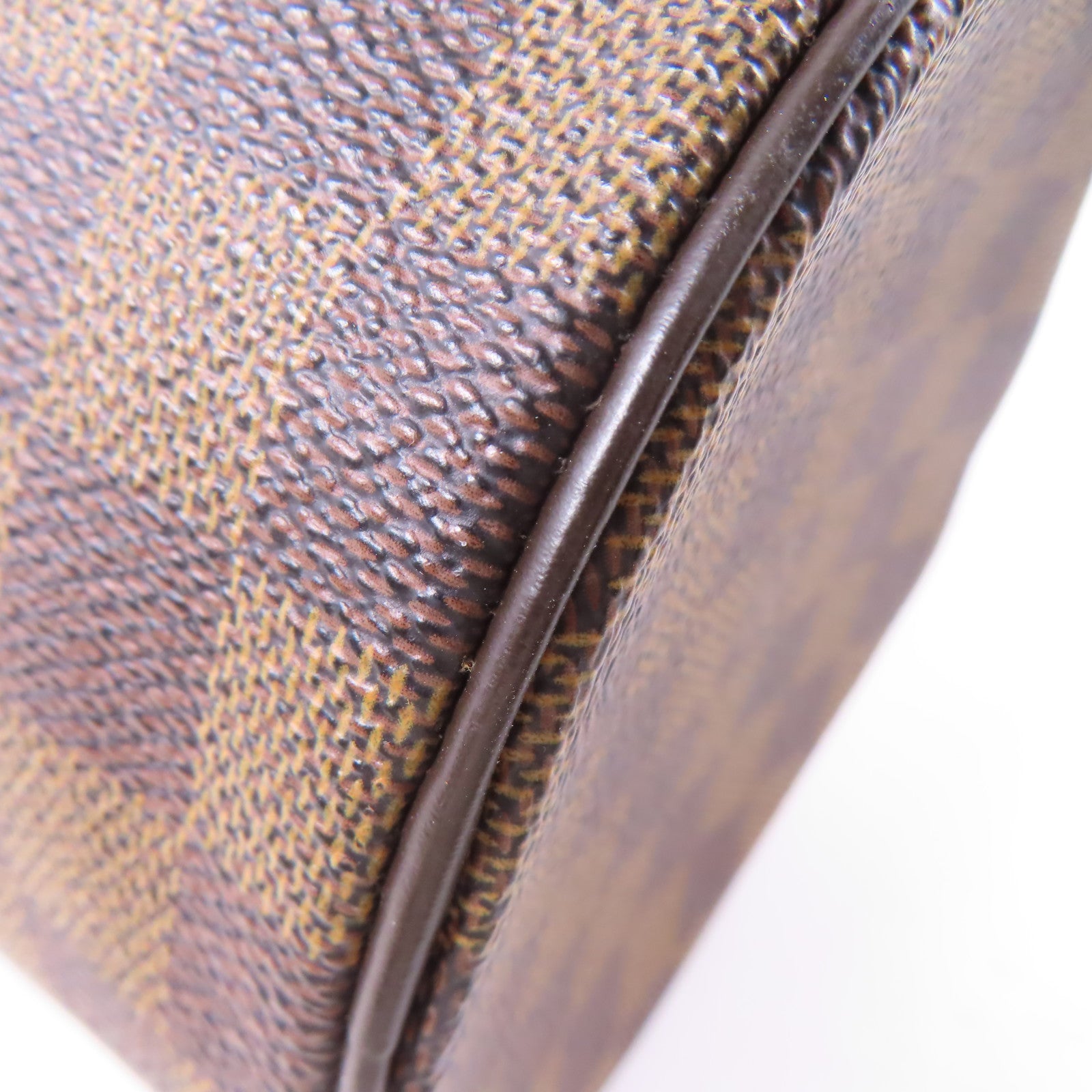 LOUIS VUITTON Damier Papillon PM金扣手挽袋棕色