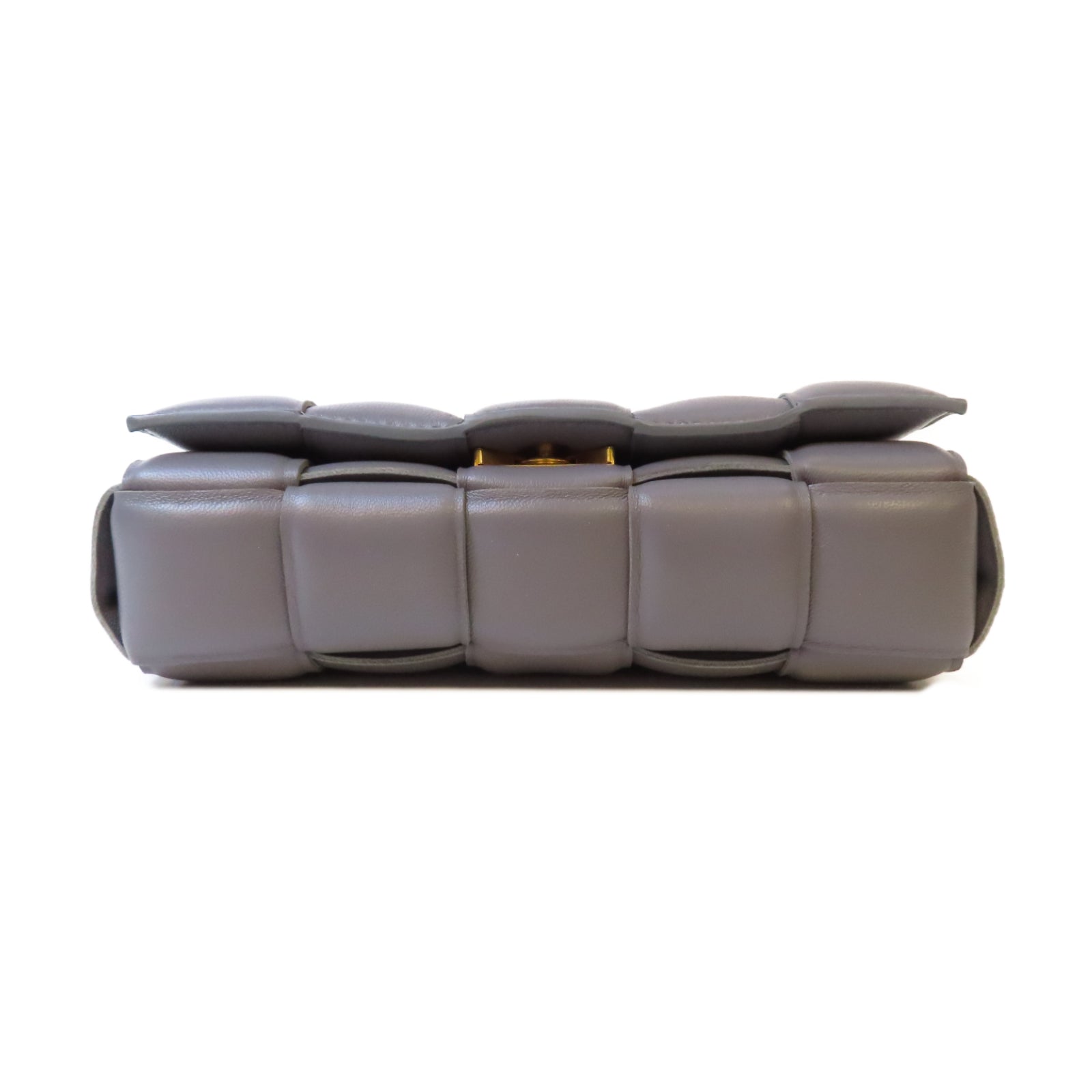 BOTTEGA VENETA 牛皮皮革Shoulder Bag金扣肩背袋灰色