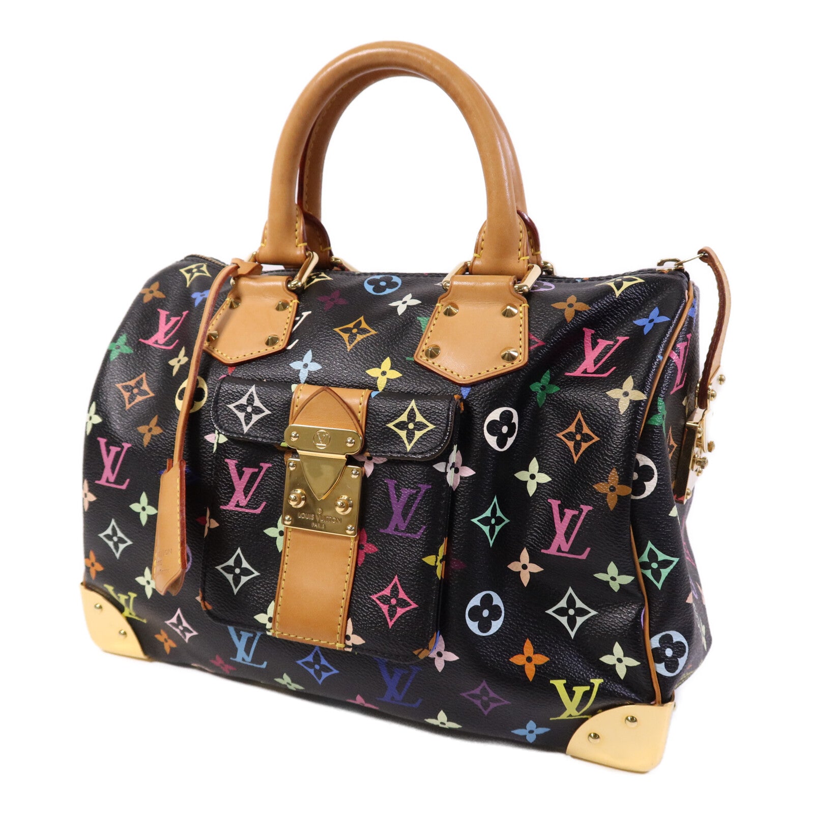 LOUIS VUITTON Monogram Multicolour Speedy 30金扣手挽袋