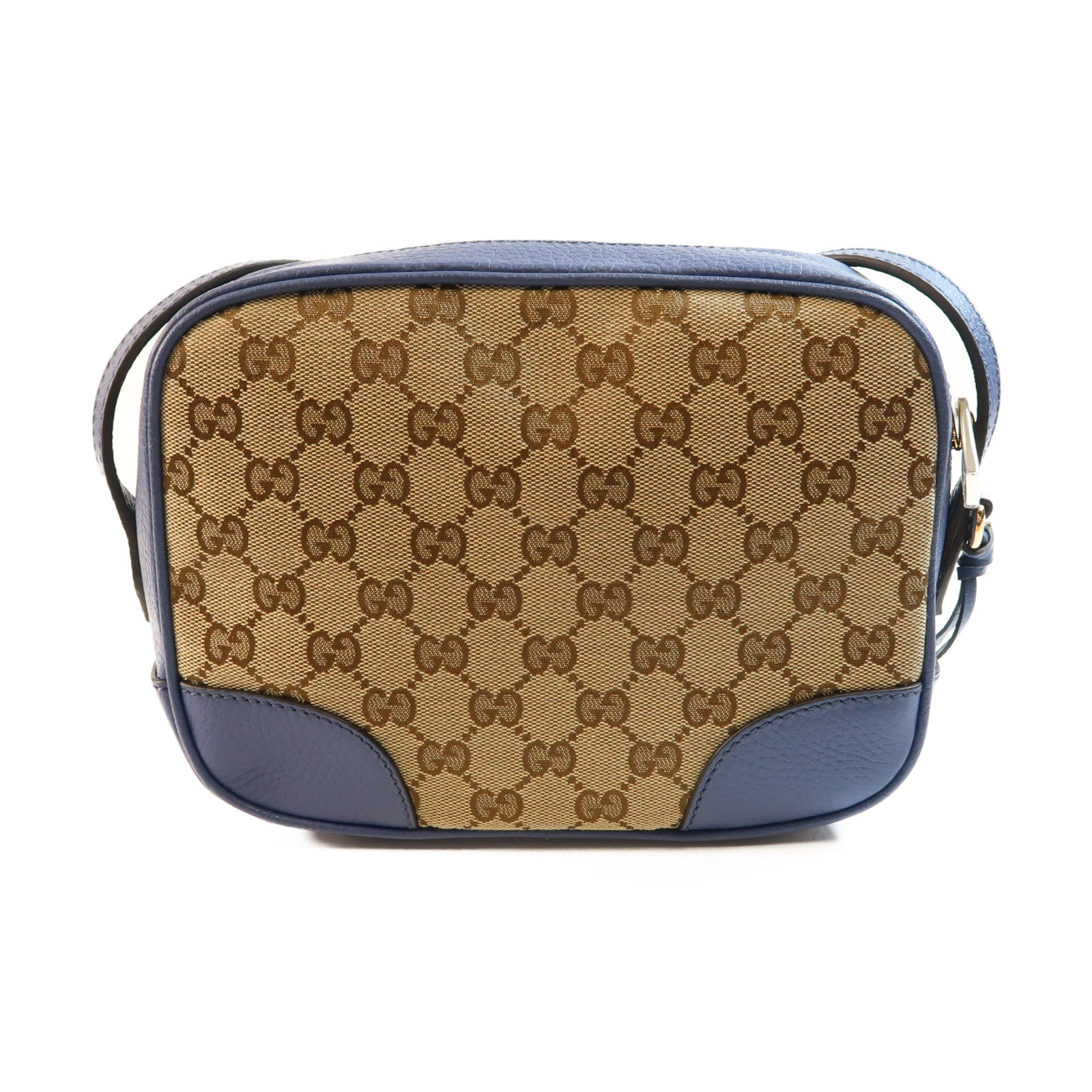 GUCCI GG GHW Shoulder Bag Canvas 449413 Blue