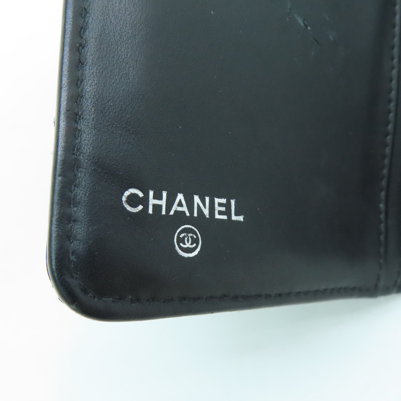 CHANEL 【激減優惠】菱格漆皮皮革Long Wallet銀扣長錢包黑色