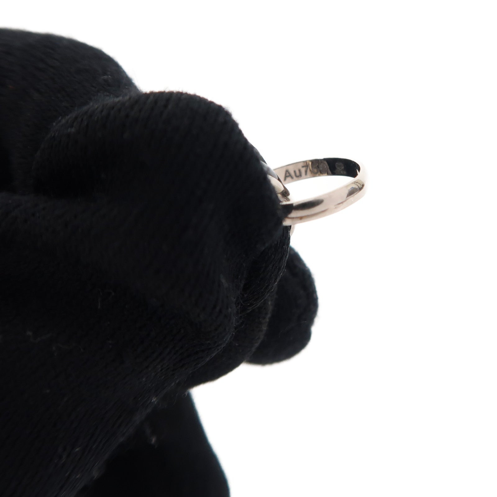 CARTIER 18K白金/陶瓷Trinity Bracelet手鏈黑色