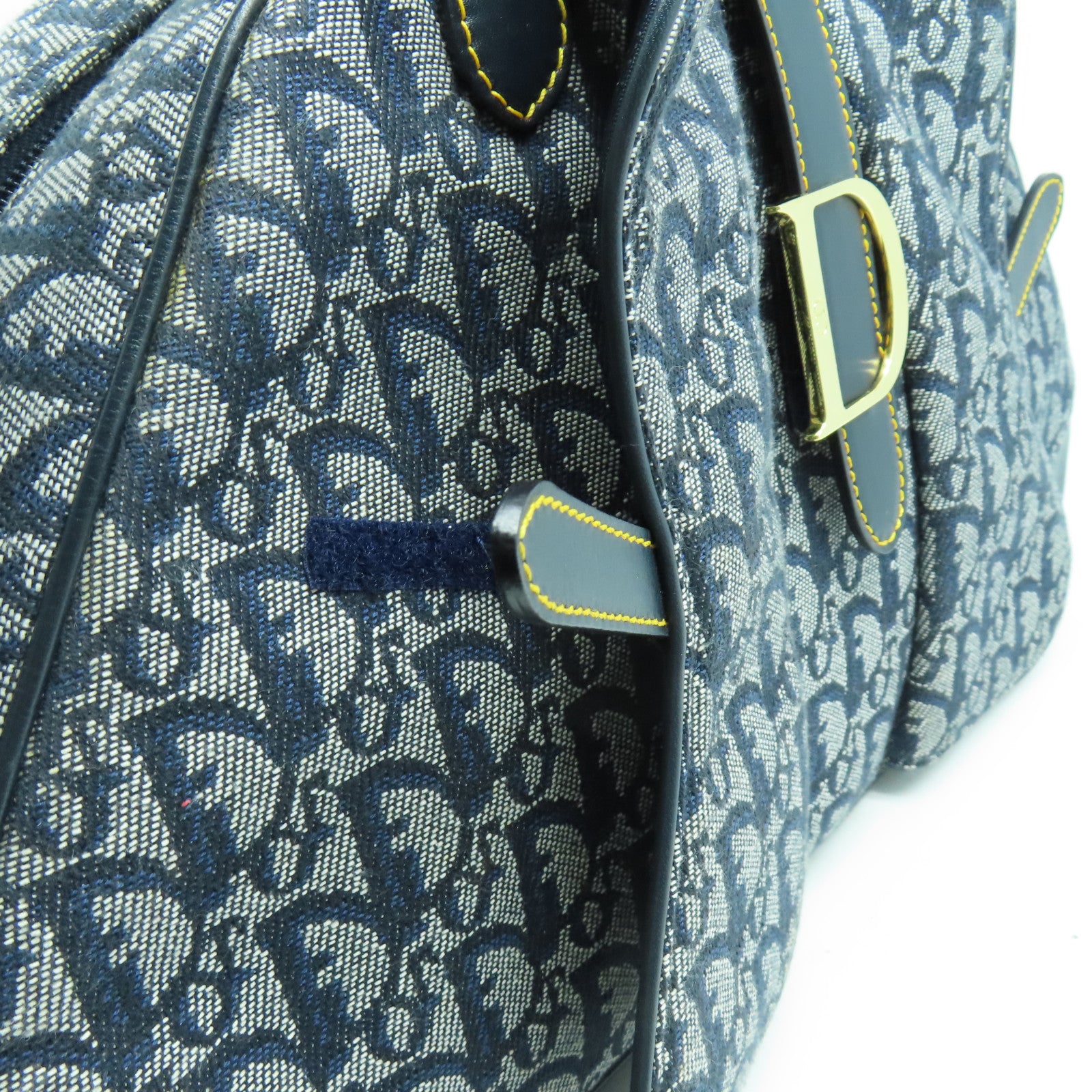 Dior 帆布Hand Bag金扣手挽袋藍色
