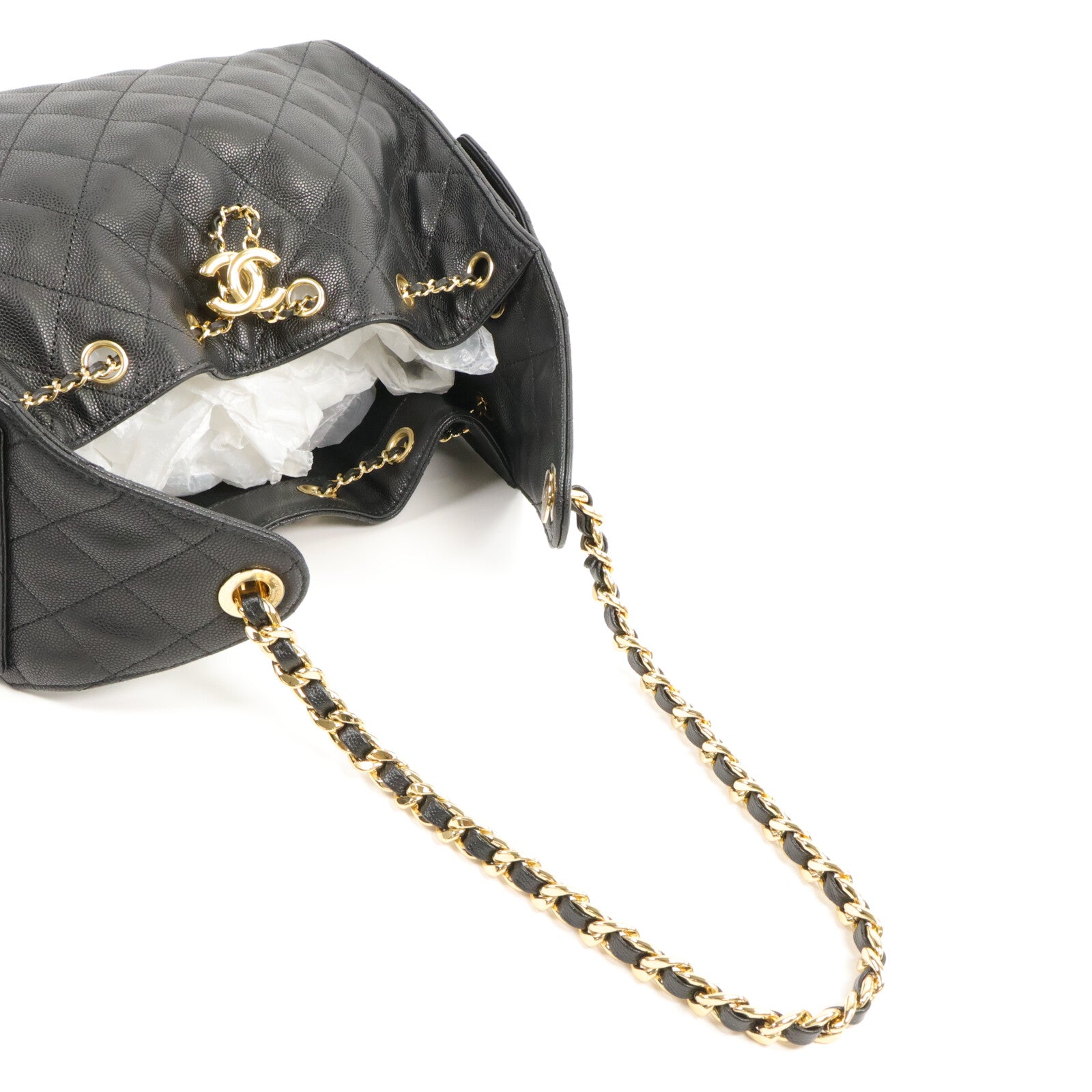 CHANEL 牛皮皮革C25 Small鏈帶手挽袋