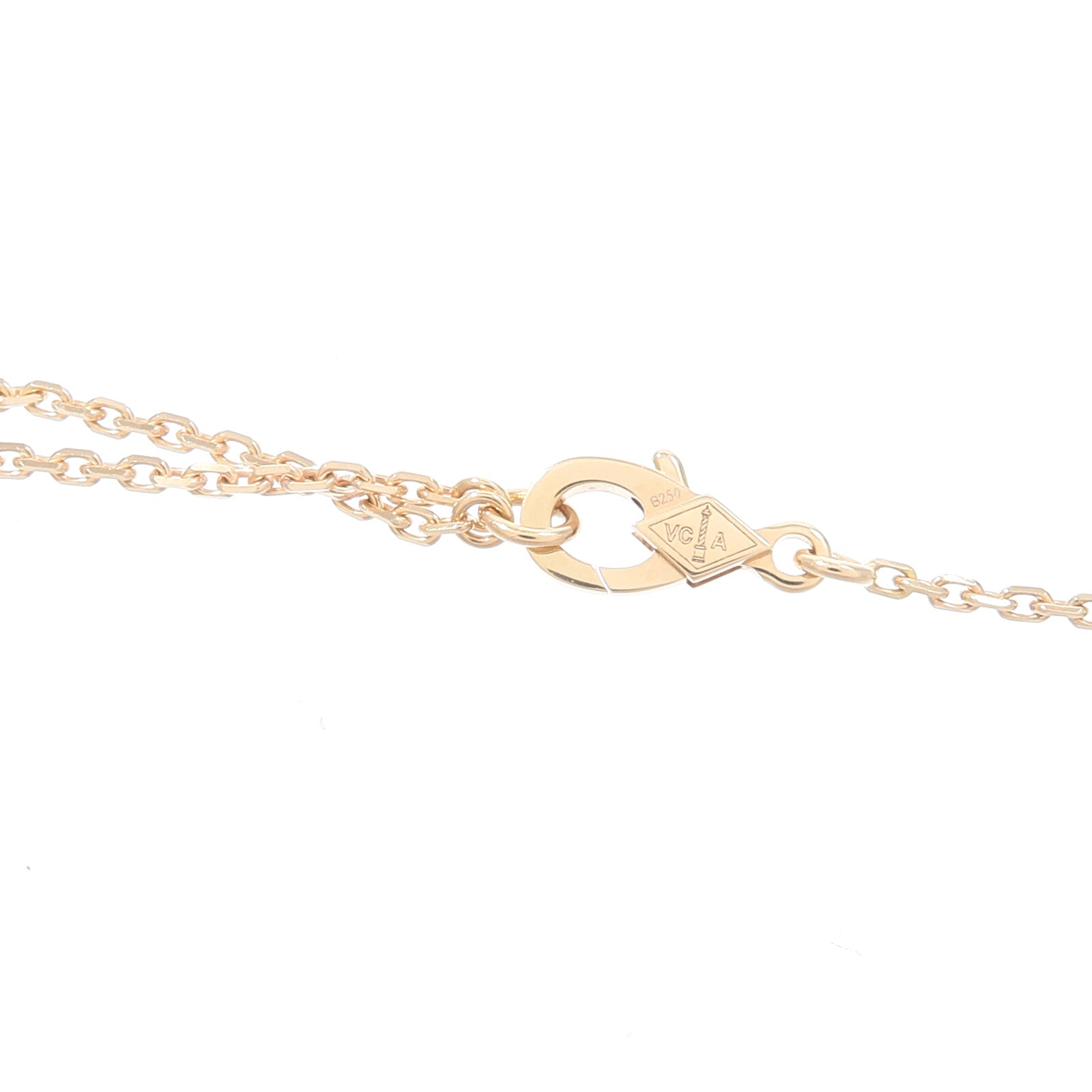 Van Cleef & Arpels 18K玫瑰金Lucky Spirng Pendant珍珠母貝項鍊
