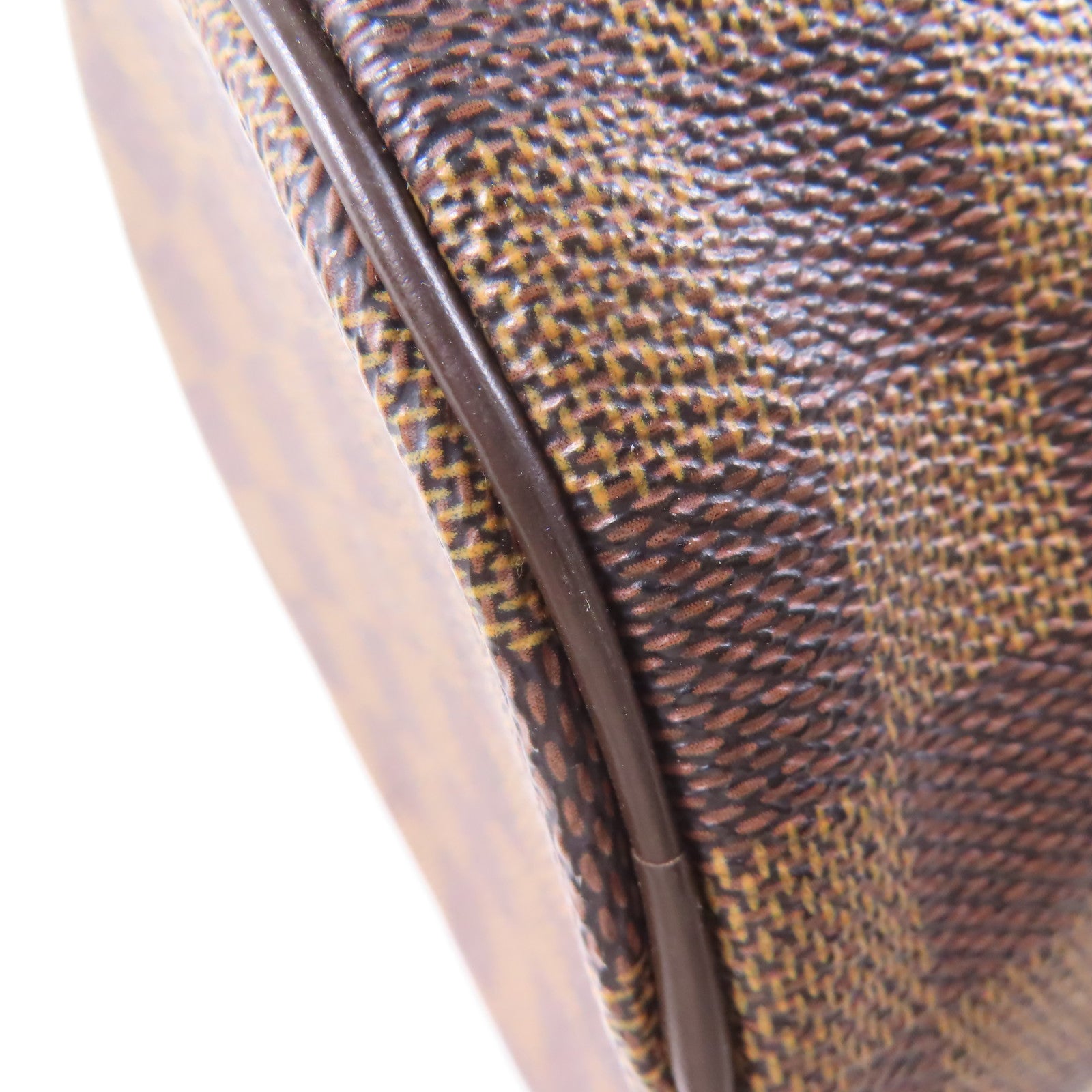 LOUIS VUITTON Damier Papillon PM金扣手挽袋棕色