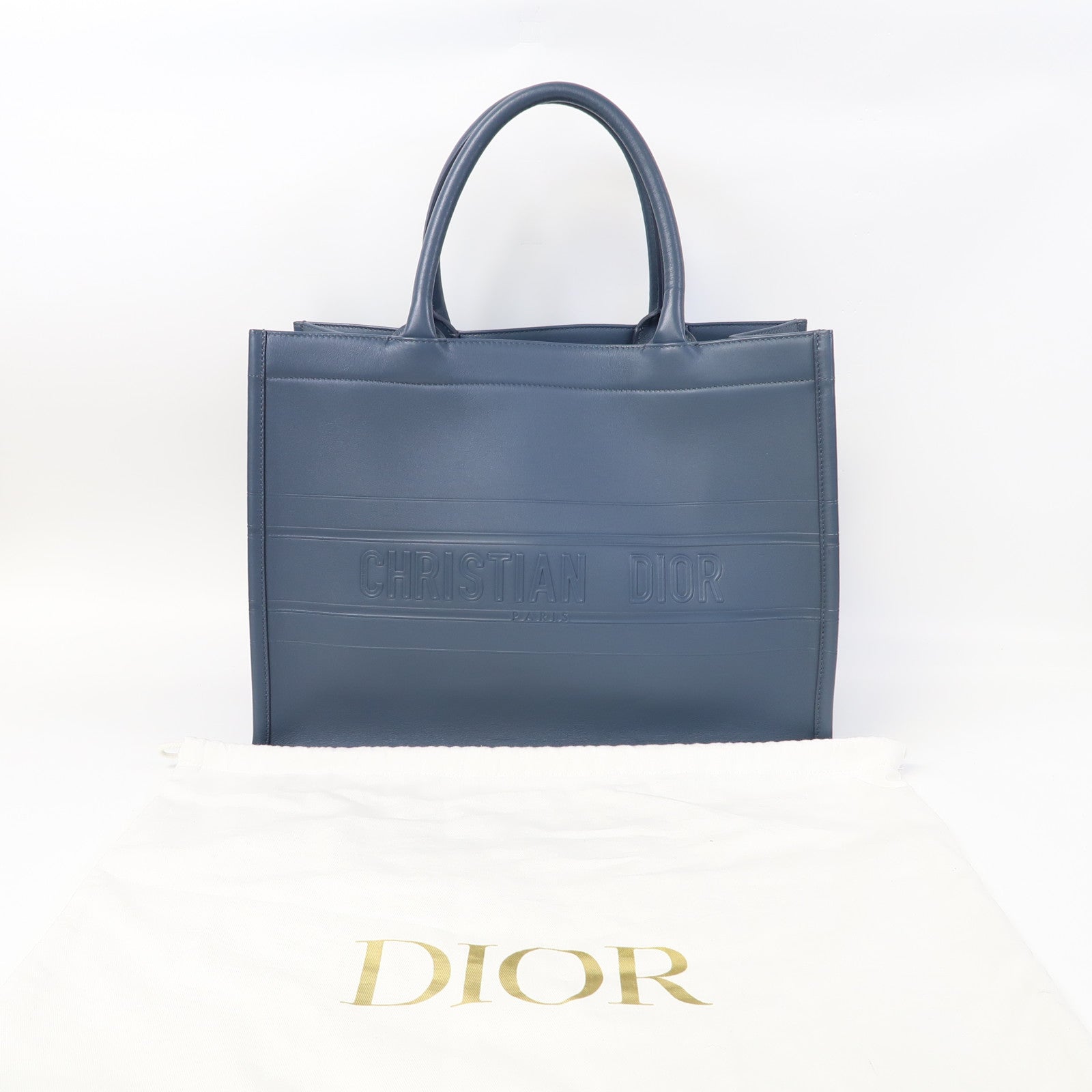 Dior 牛皮皮革Tote Bag手挽袋藍色