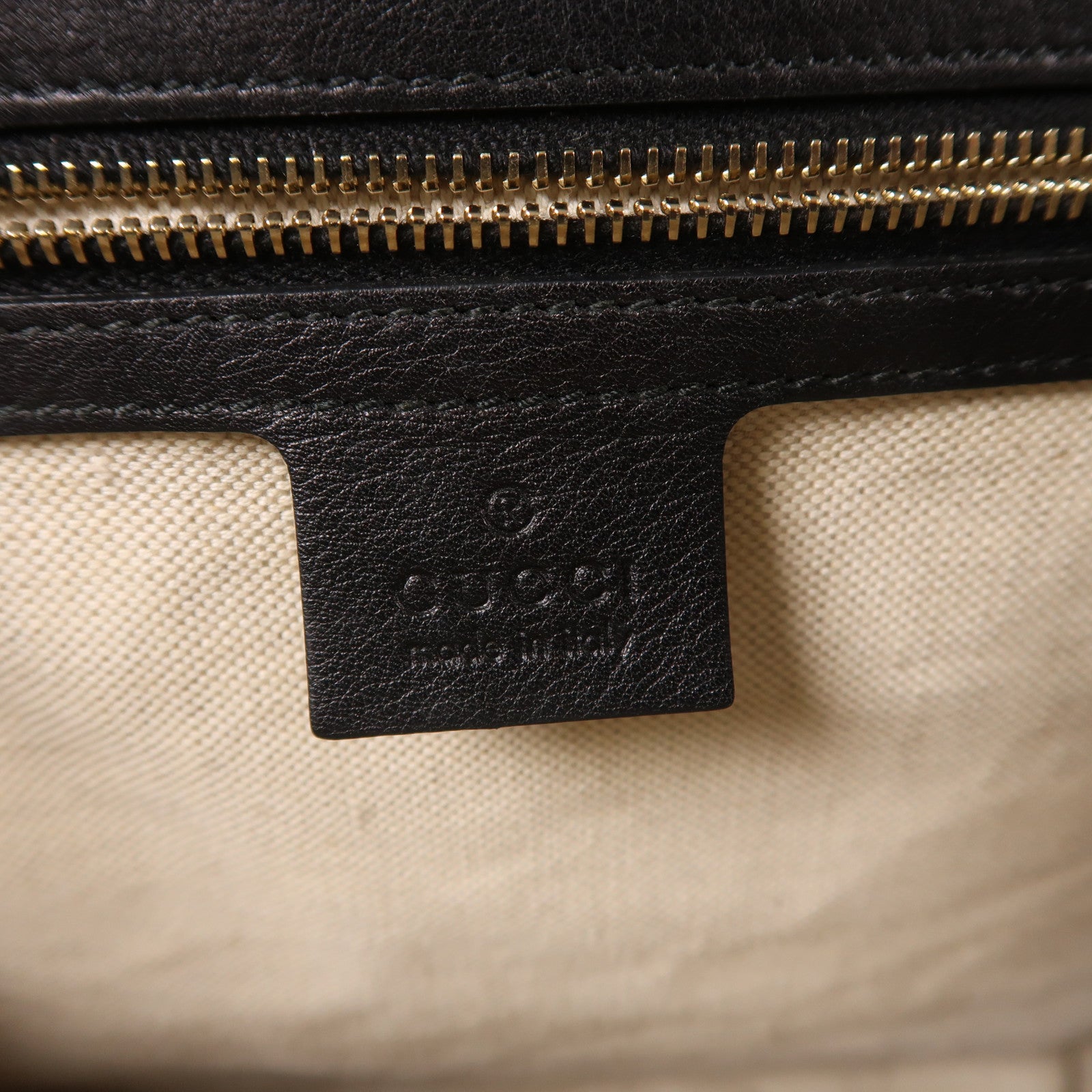 GUCCI 牛皮皮革Emilie金扣鏈帶肩背袋黑色