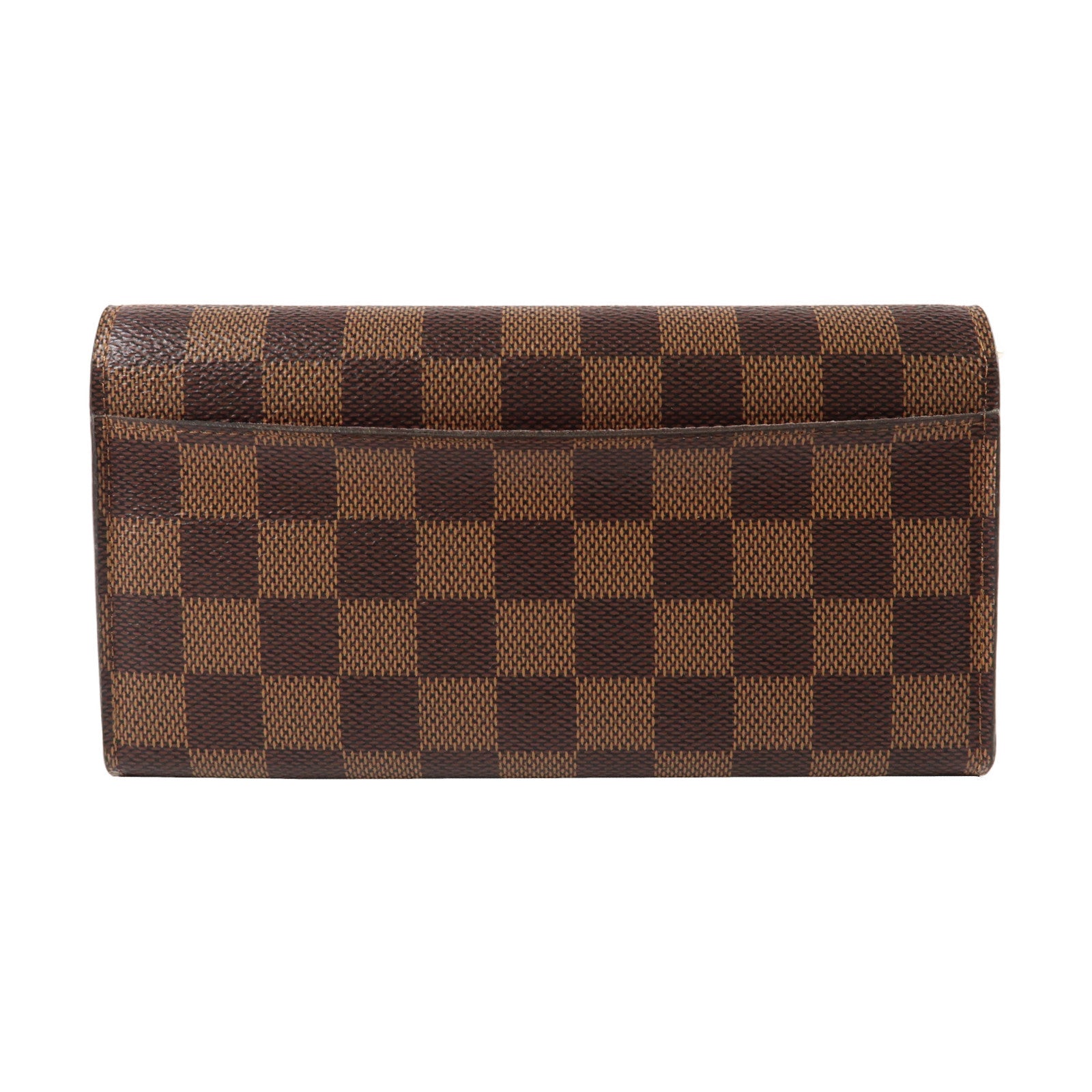 LOUIS VUITTON Damier Sarah Wallet金扣長錢包啡色