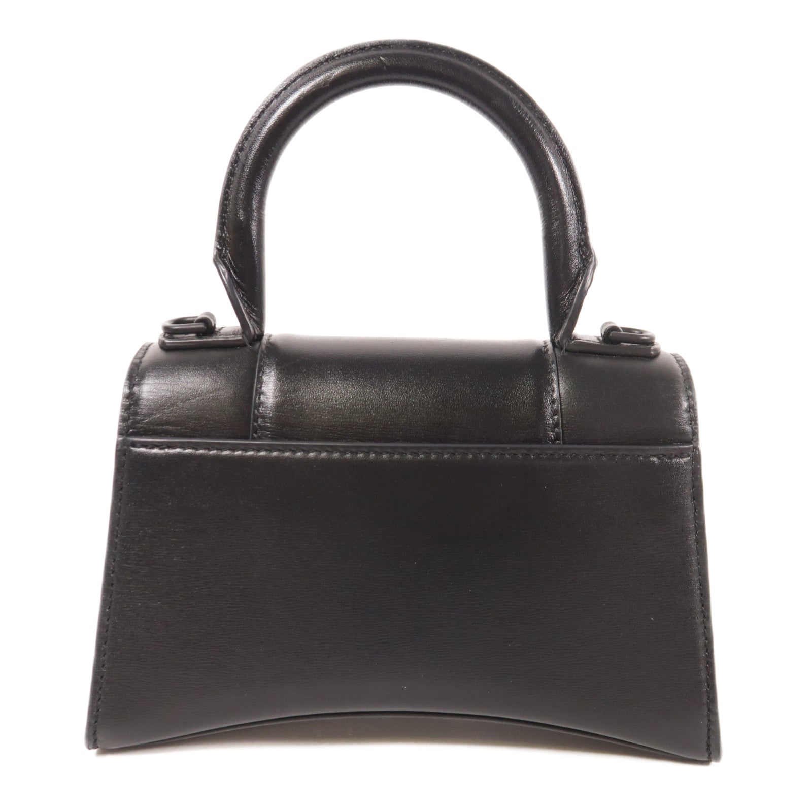 BALENCIAGA 牛皮皮革Hourglass XS銀扣手挽肩背兩用袋