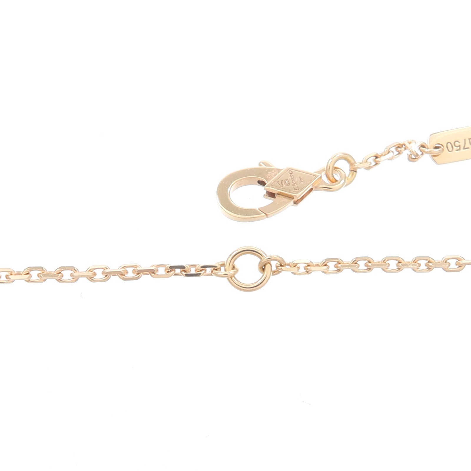 Van Cleef & Arpels 18K玫瑰金Lucky Spirng Pendant珍珠母貝項鍊