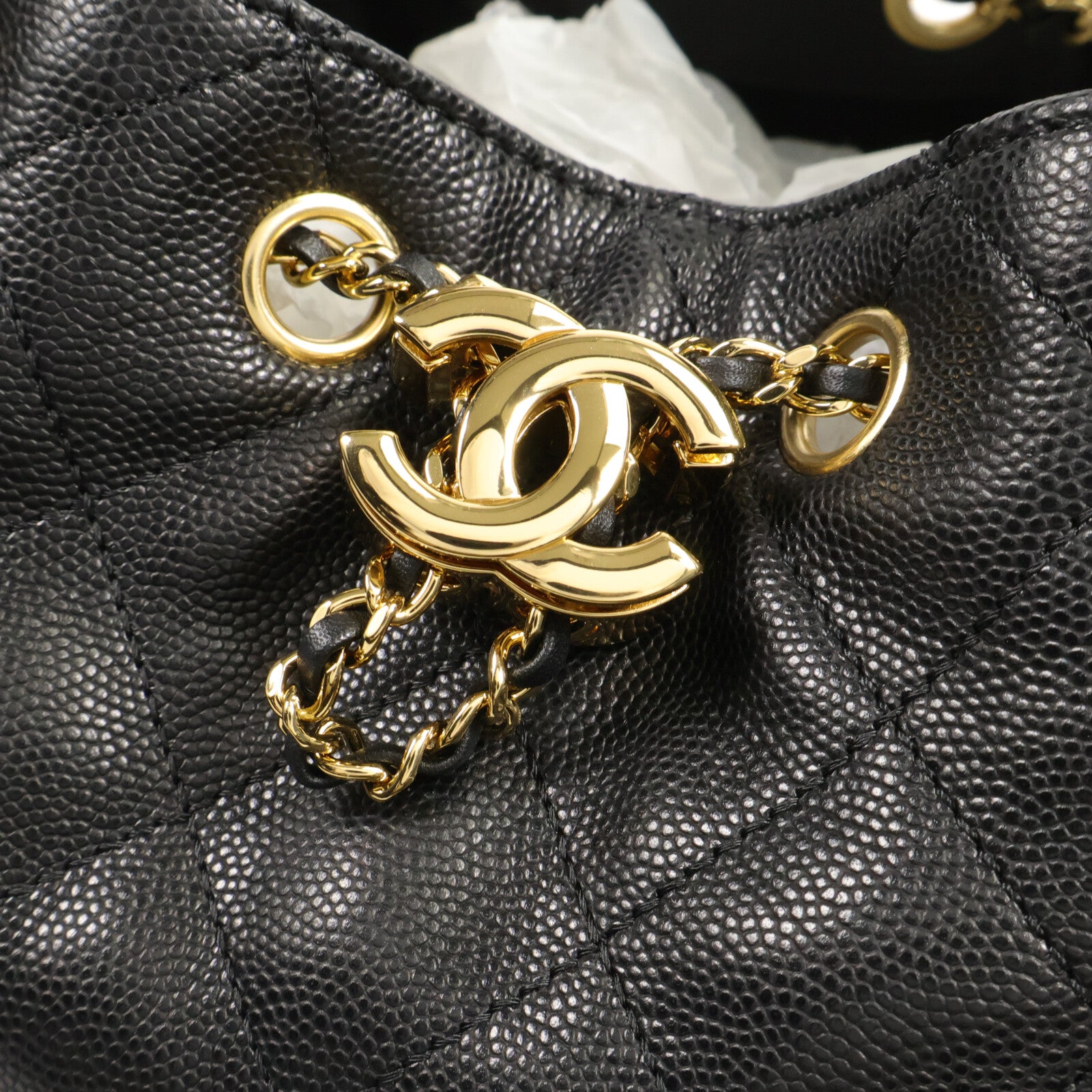 CHANEL 牛皮皮革C25 Small鏈帶手挽袋