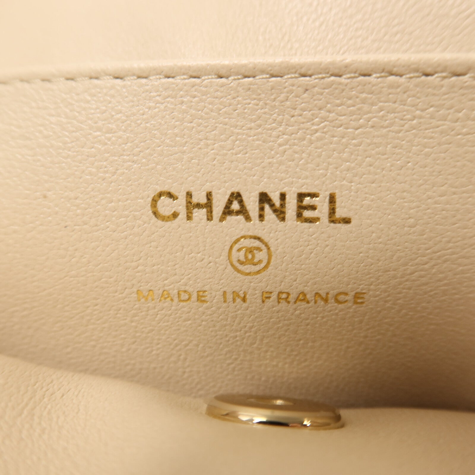 CHANEL 羊皮皮革Chain Shoulder金扣鏈帶肩背袋
