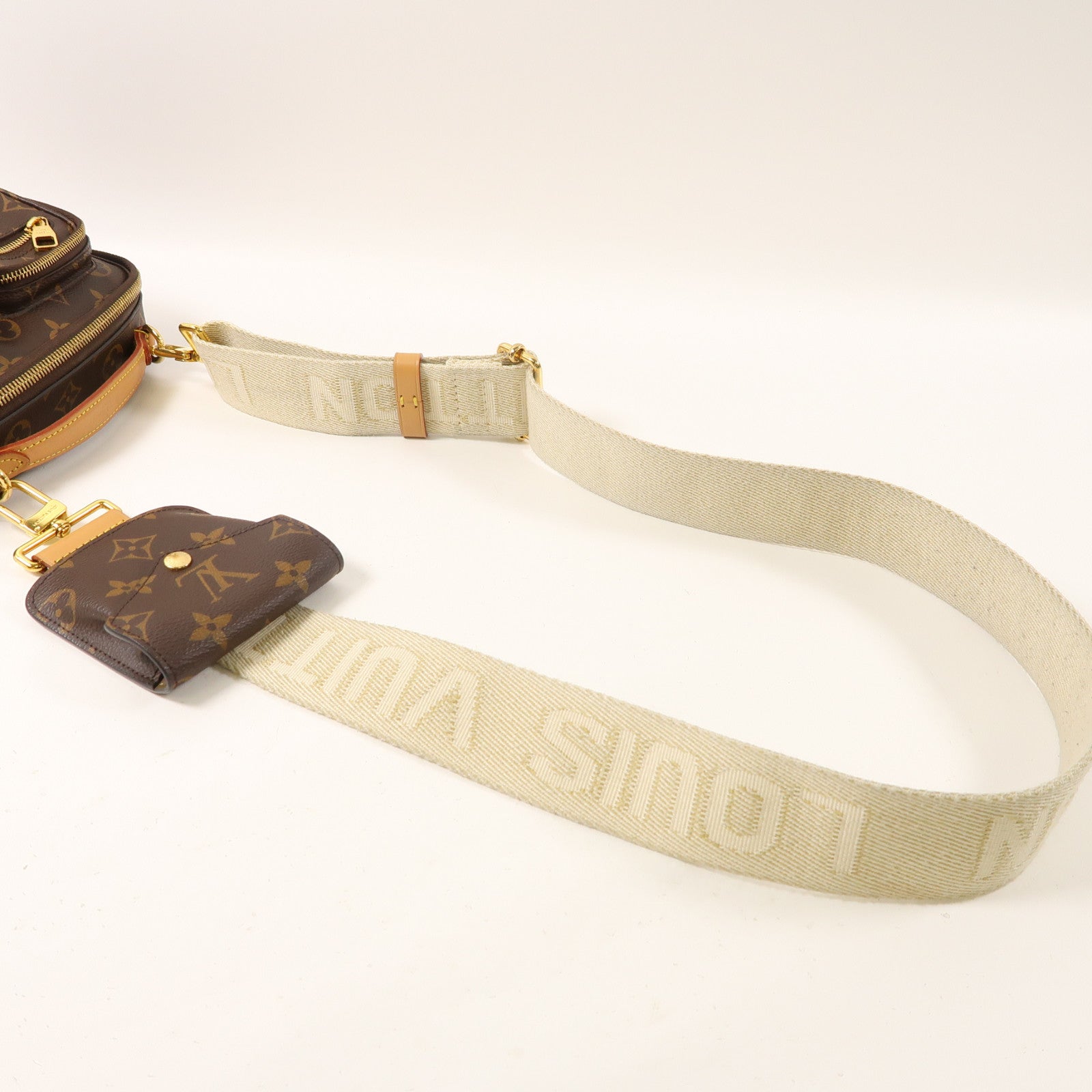 LOUIS VUITTON Monogram Utility金扣手挽肩背兩用袋啡色