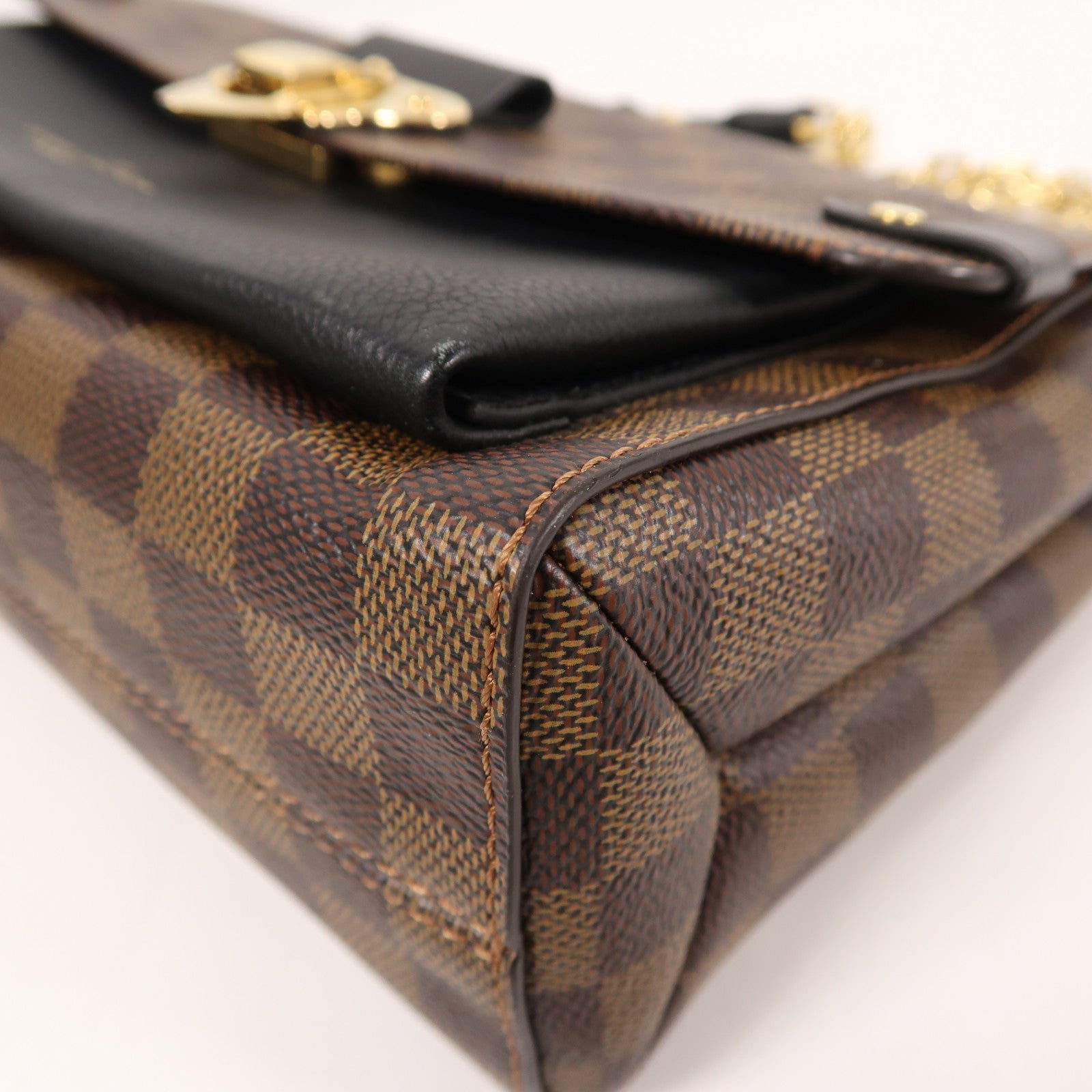LOUIS VUITTON Damier Vavin金扣鏈帶肩背袋