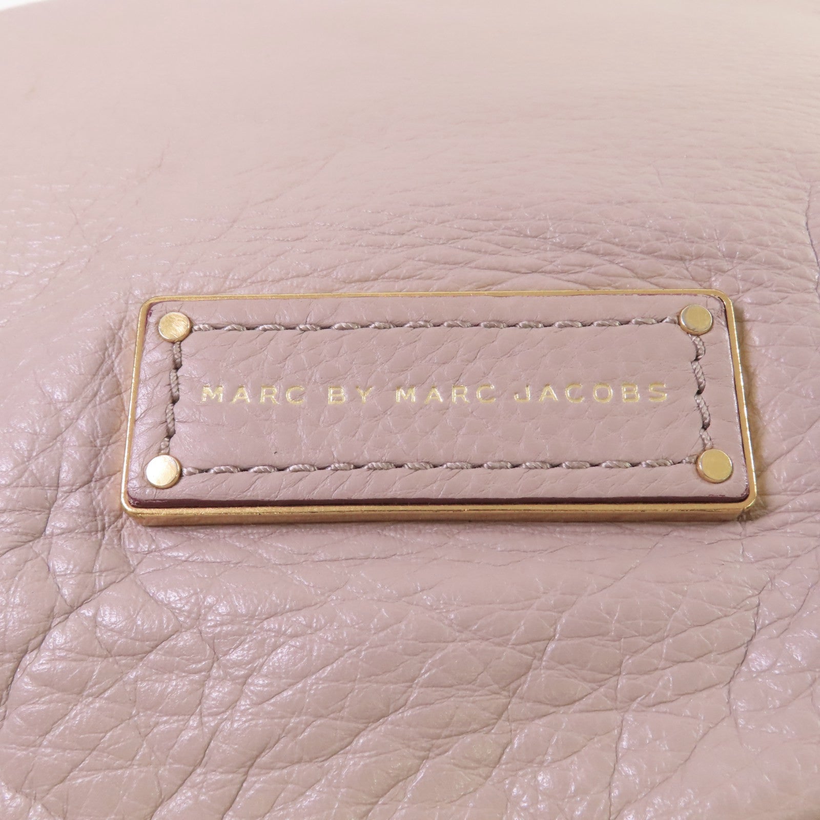 MARC BY MARC JACOBS 羊皮皮革2Way Shoulder Bag金扣手挽肩背兩用袋灰色