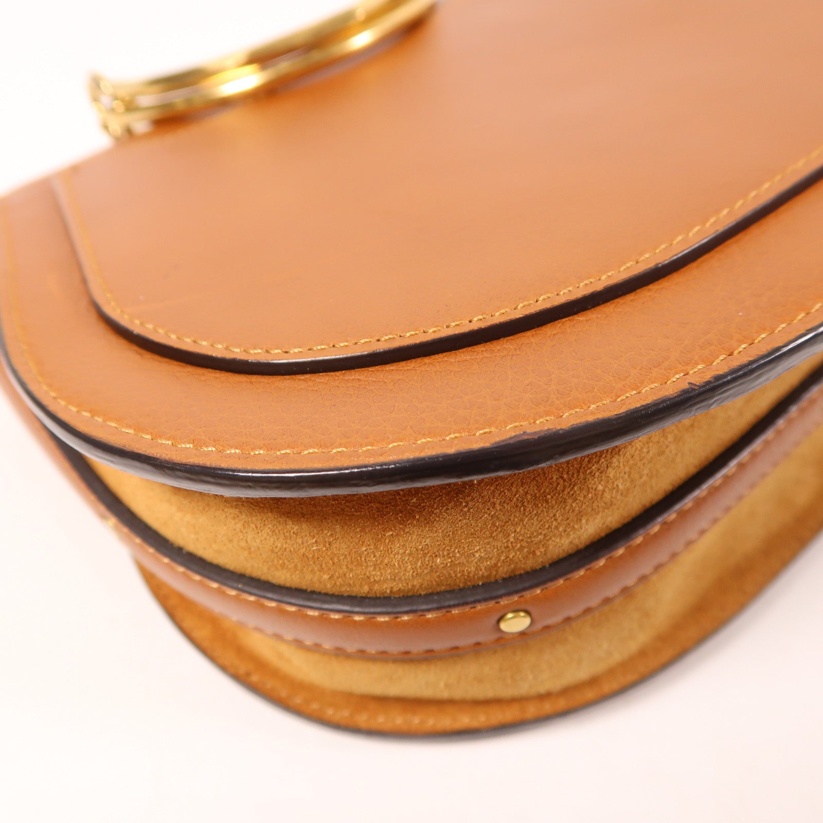 Chloe 牛皮皮革Nile Bag金扣肩背袋