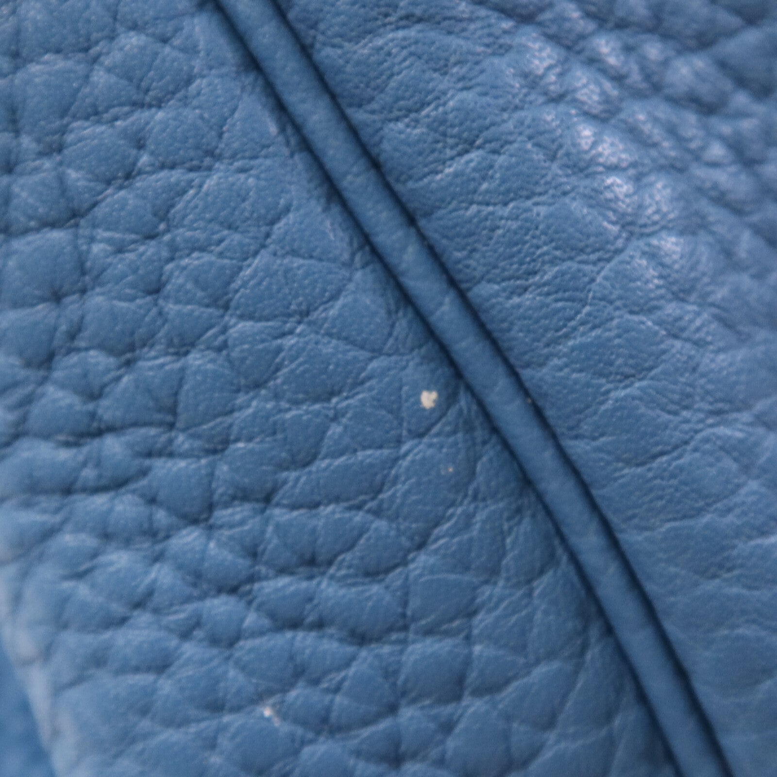 HERMES Clemence皮革Lindy 30銀扣手挽肩背兩用袋Bleu Jean