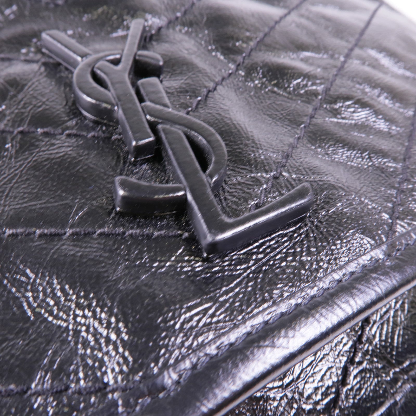 SAINT LAURENT 牛皮皮革Niki Large銀扣鏈帶肩背袋