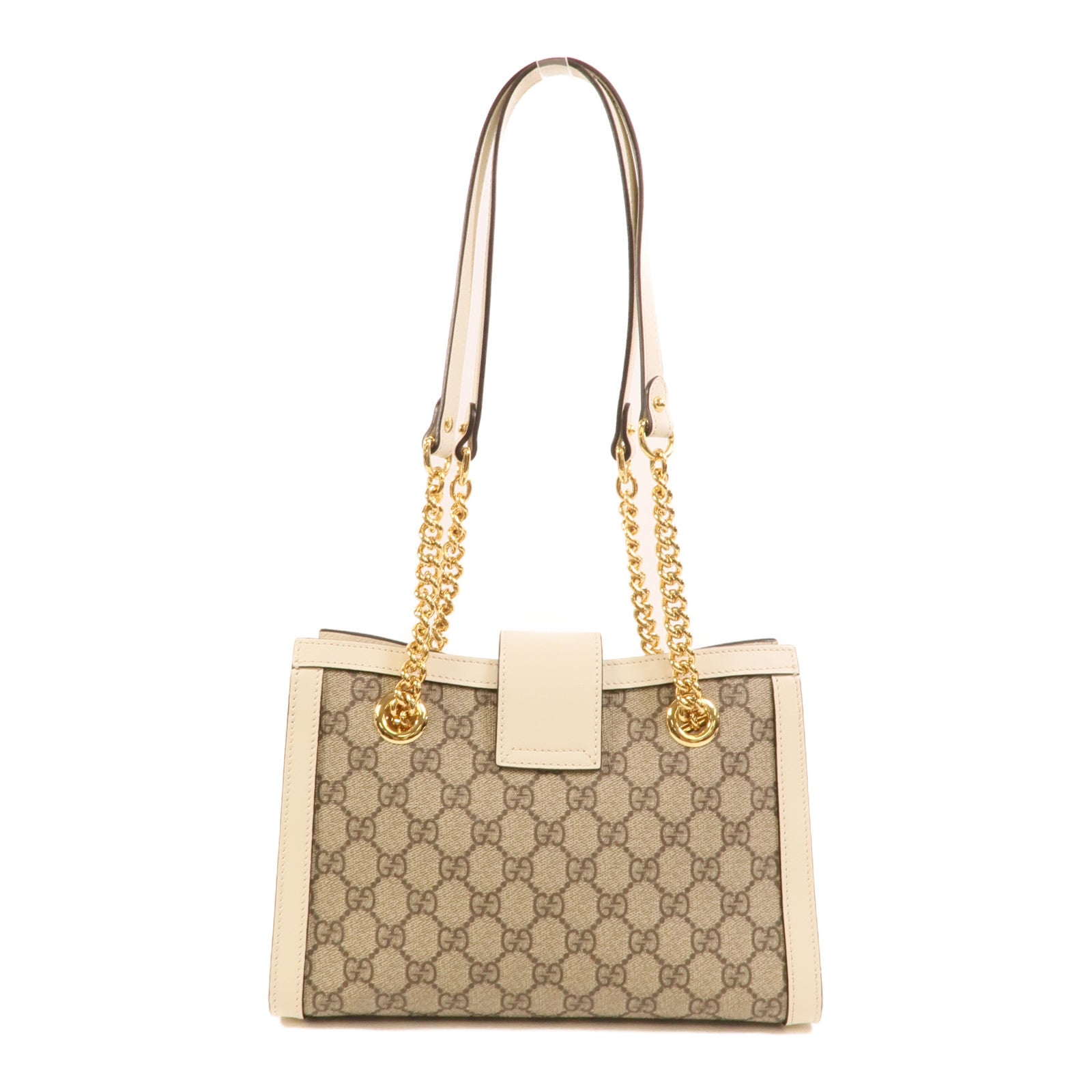 GUCCI 塗層帆布Padlock鏈帶肩背袋
