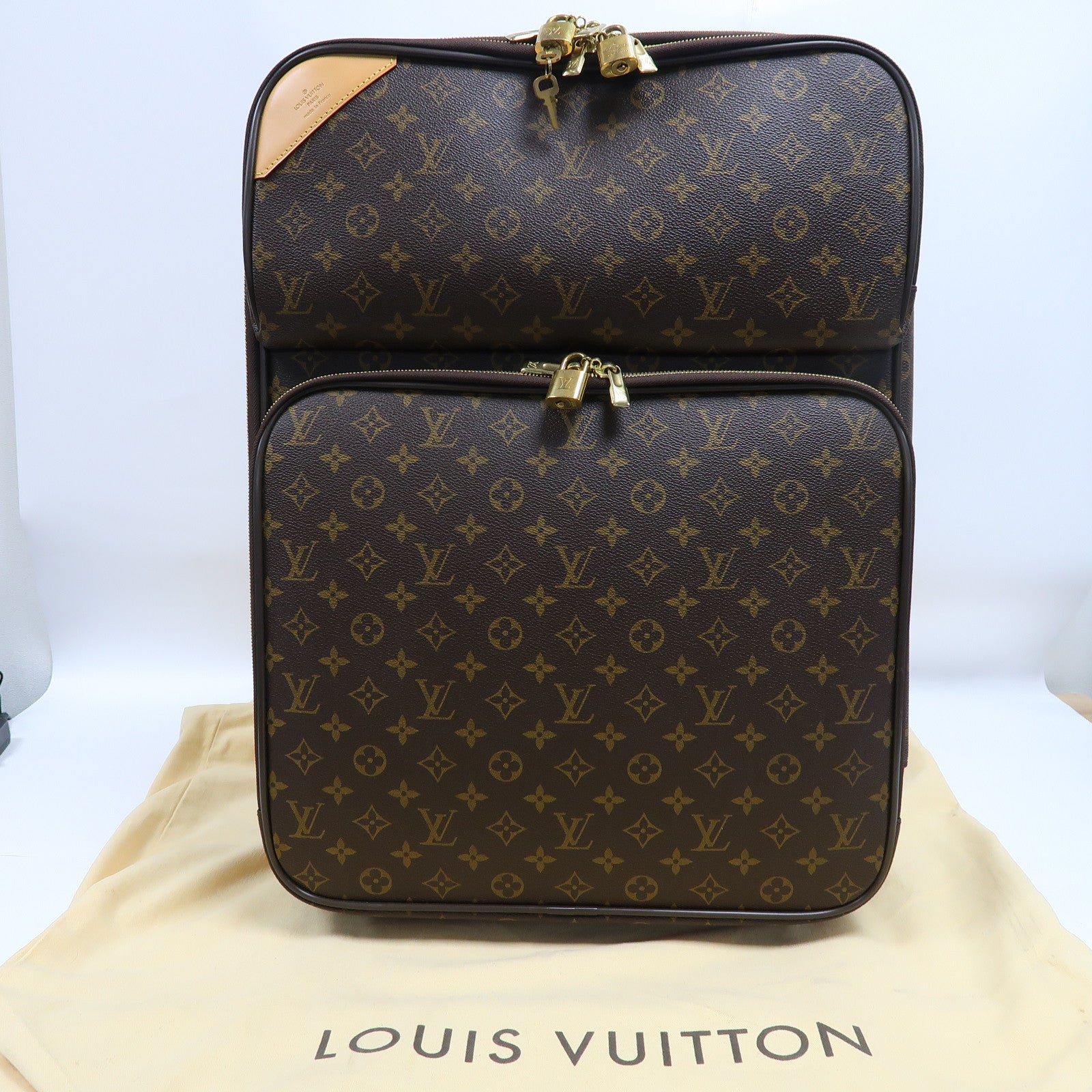 LOUIS VUITTON Monogram Pegase金扣行李箱啡色