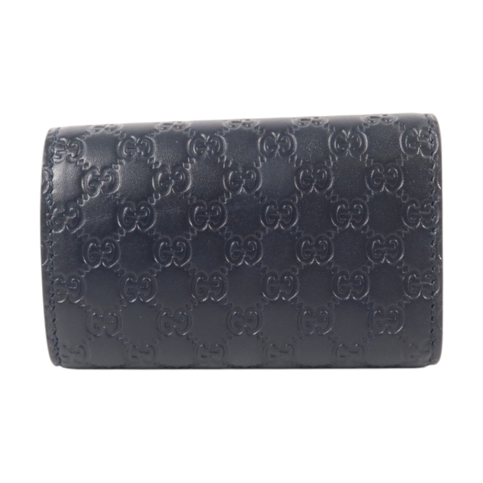 GUCCI 牛皮皮革Micro Guccissima Key Case 6金扣鎖匙包