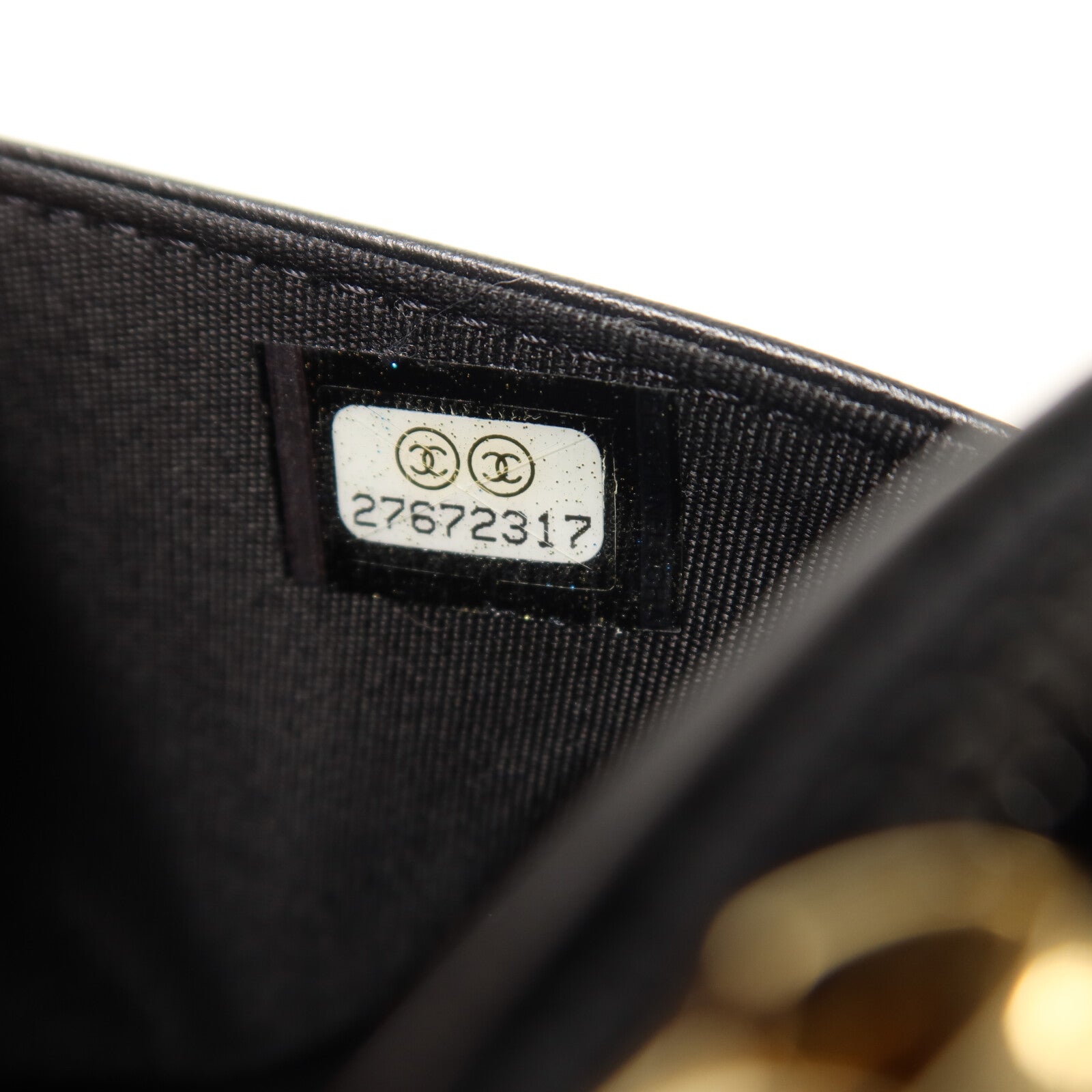 CHANEL 牛皮皮革LeBoy Wallet On Chain鏈帶肩背袋