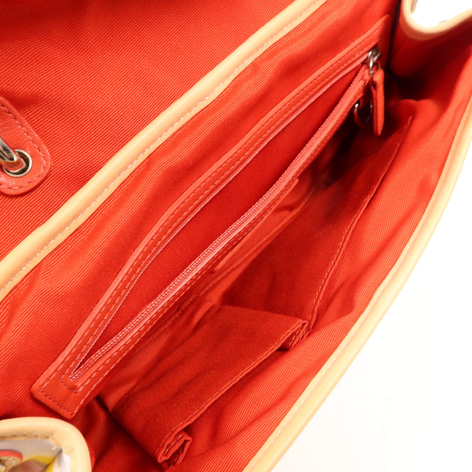 COACH 皮革/棉質Hand Bag銀扣手挽袋