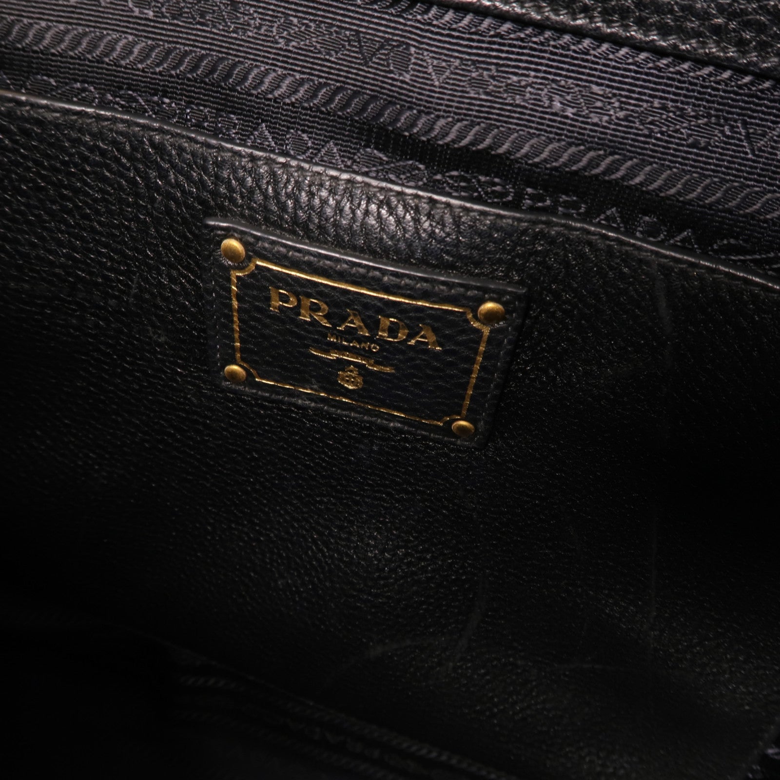 PRADA 牛皮皮革Vitello Phoenix金扣手挽肩背兩用袋