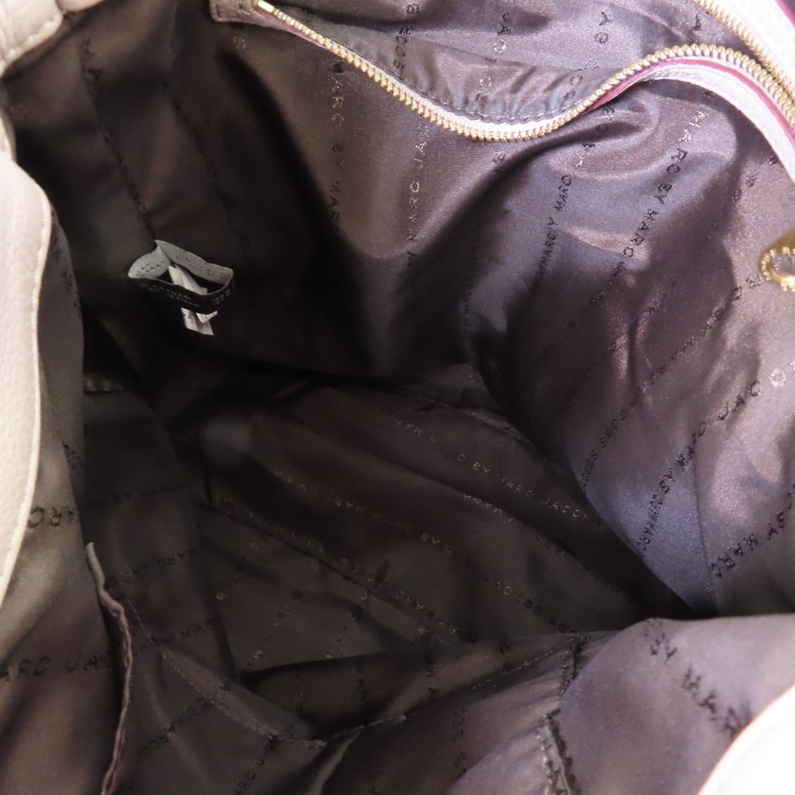 MARC BY MARC JACOBS 羊皮皮革2Way Shoulder Bag金扣手挽肩背兩用袋灰色