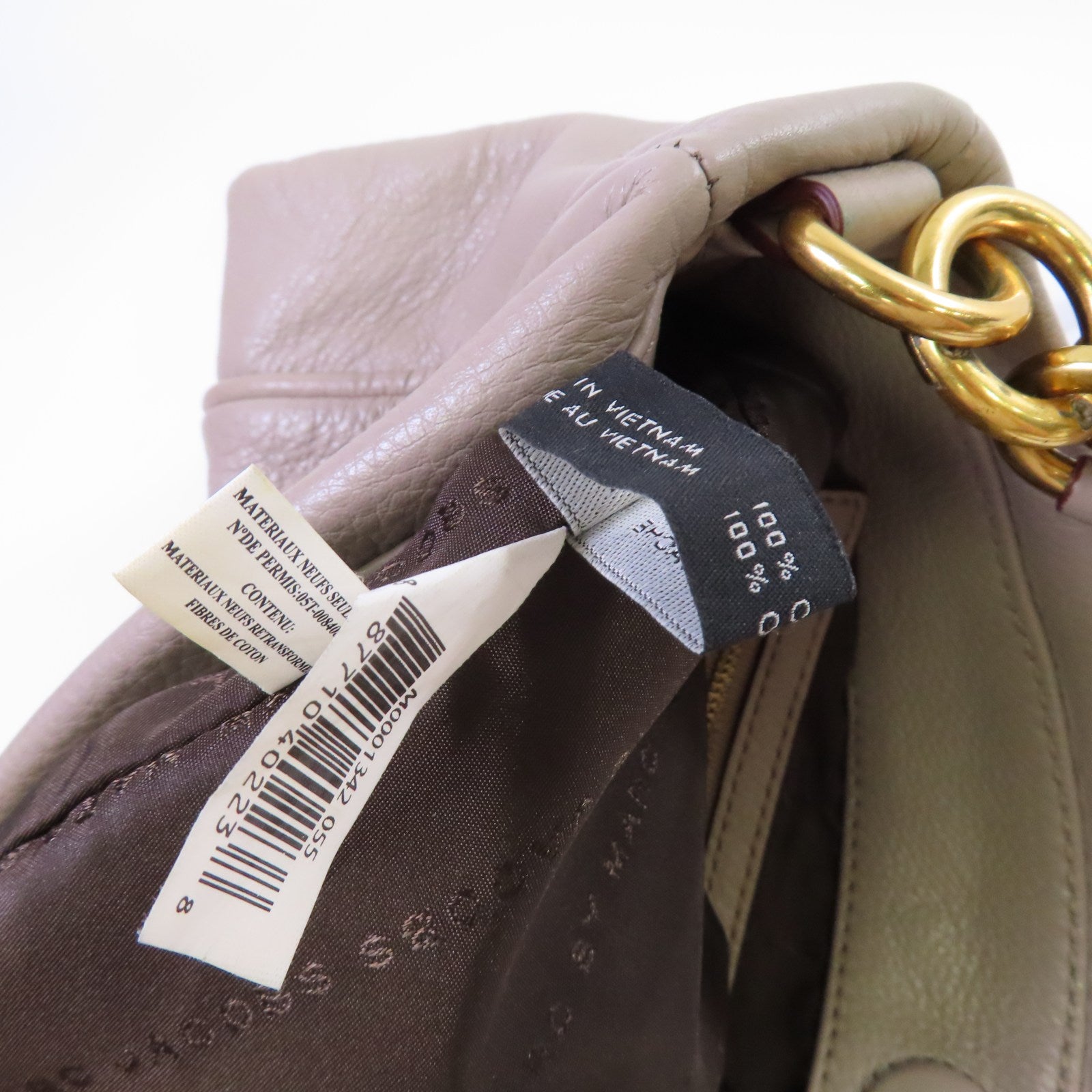 MARC BY MARC JACOBS 羊皮皮革2Way Shoulder Bag金扣手挽肩背兩用袋灰色