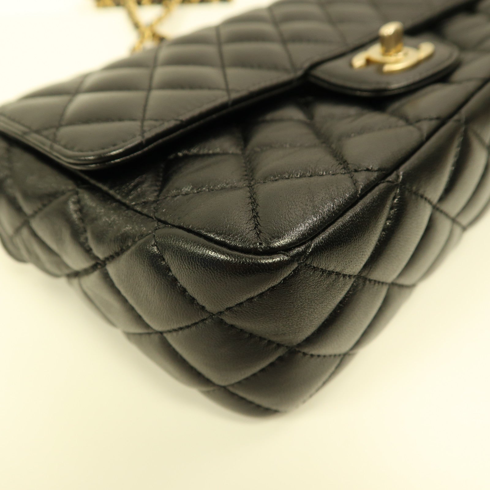 CHANEL CC GHW Chain Shoulder 2 Way Bag Handbag AS4408 Lambskin Leather Black