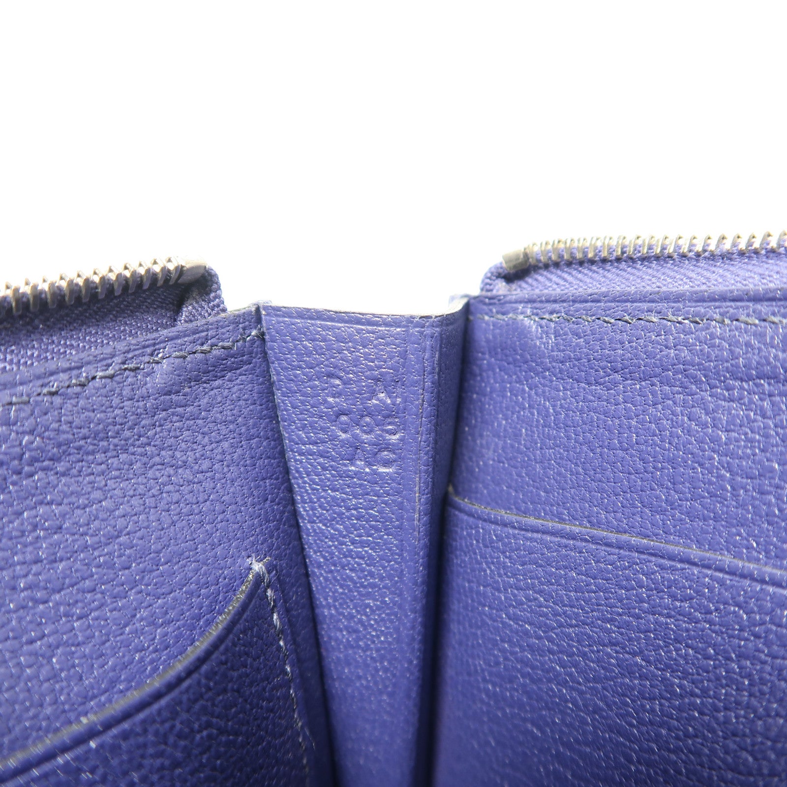 HERMES Epsom皮革Wallet銀扣錢包寶石藍色