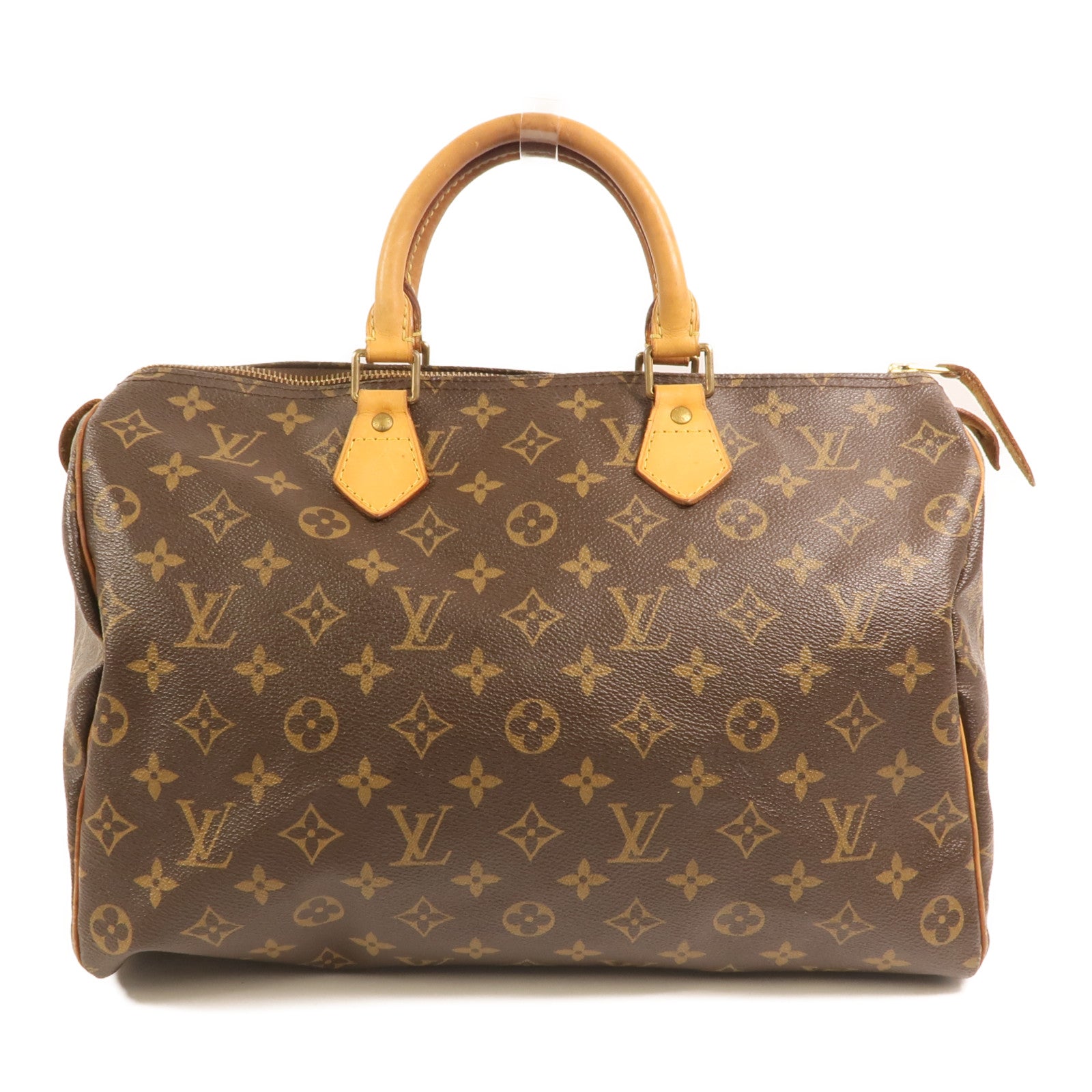 LOUIS VUITTON Monogram Speedy 35金扣手挽袋