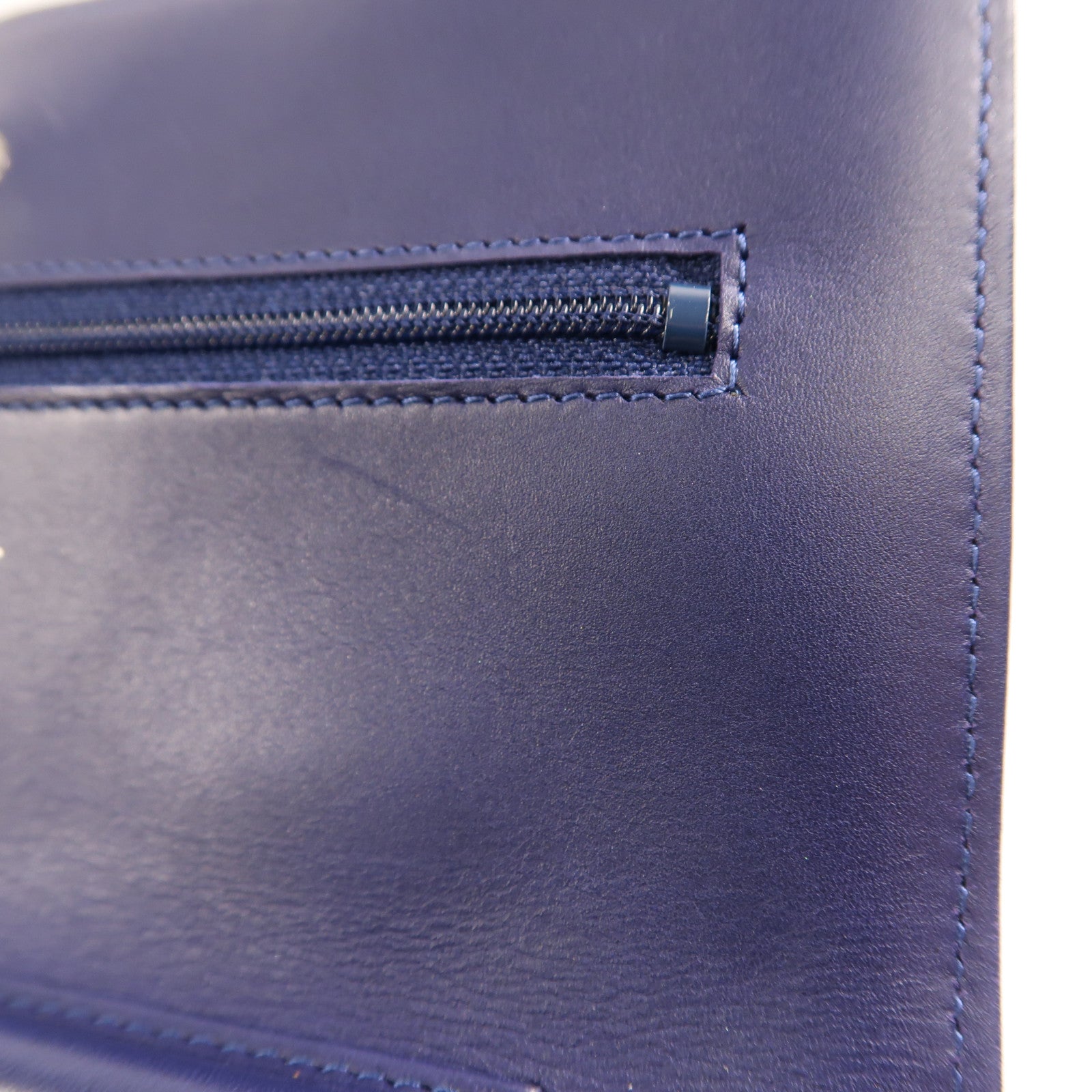 CHANEL CC SHW WOC Wallet On Chain Shoulder Bag Calfskin Leather Blue