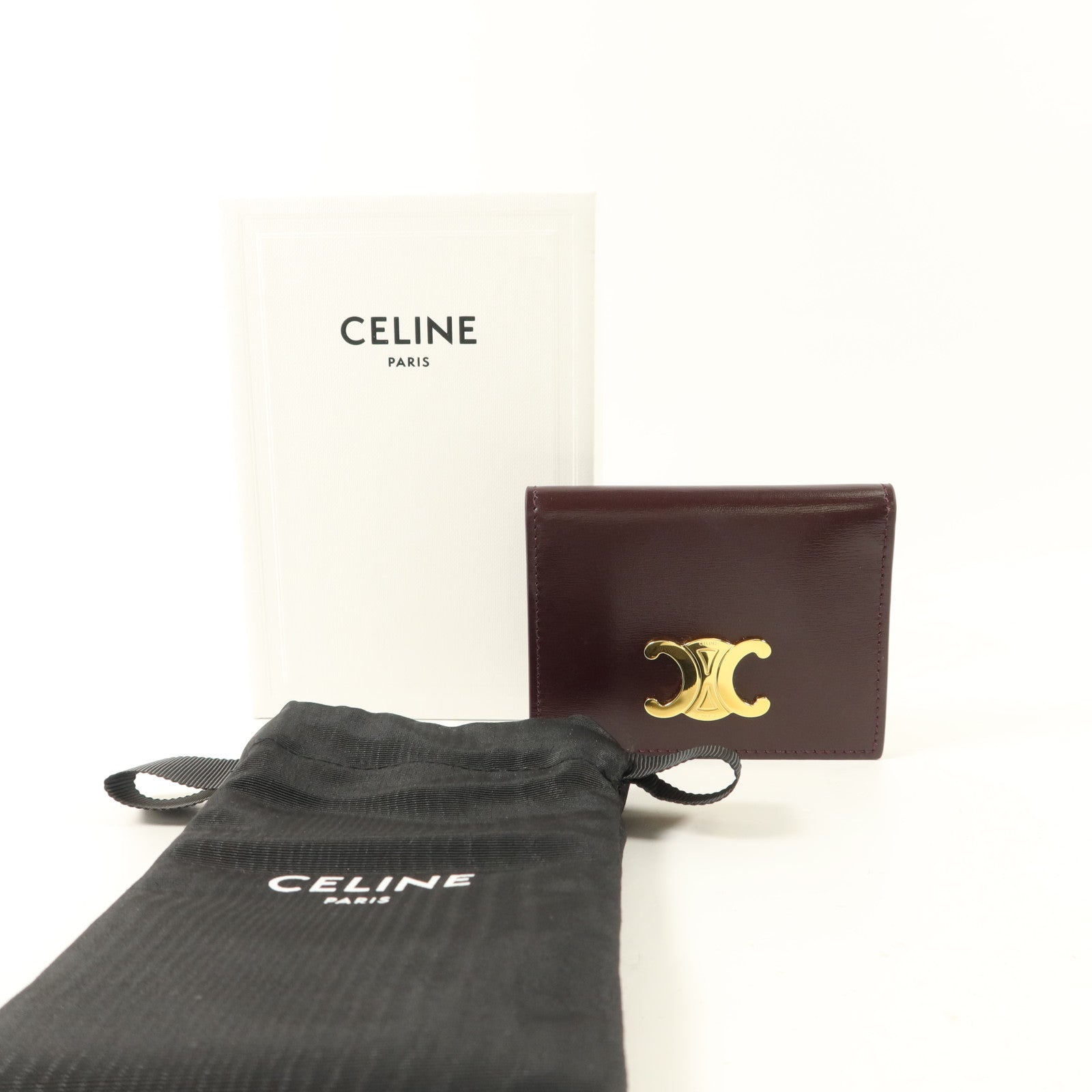 CELINE 牛皮皮革Triomphe Card Holder卡片套