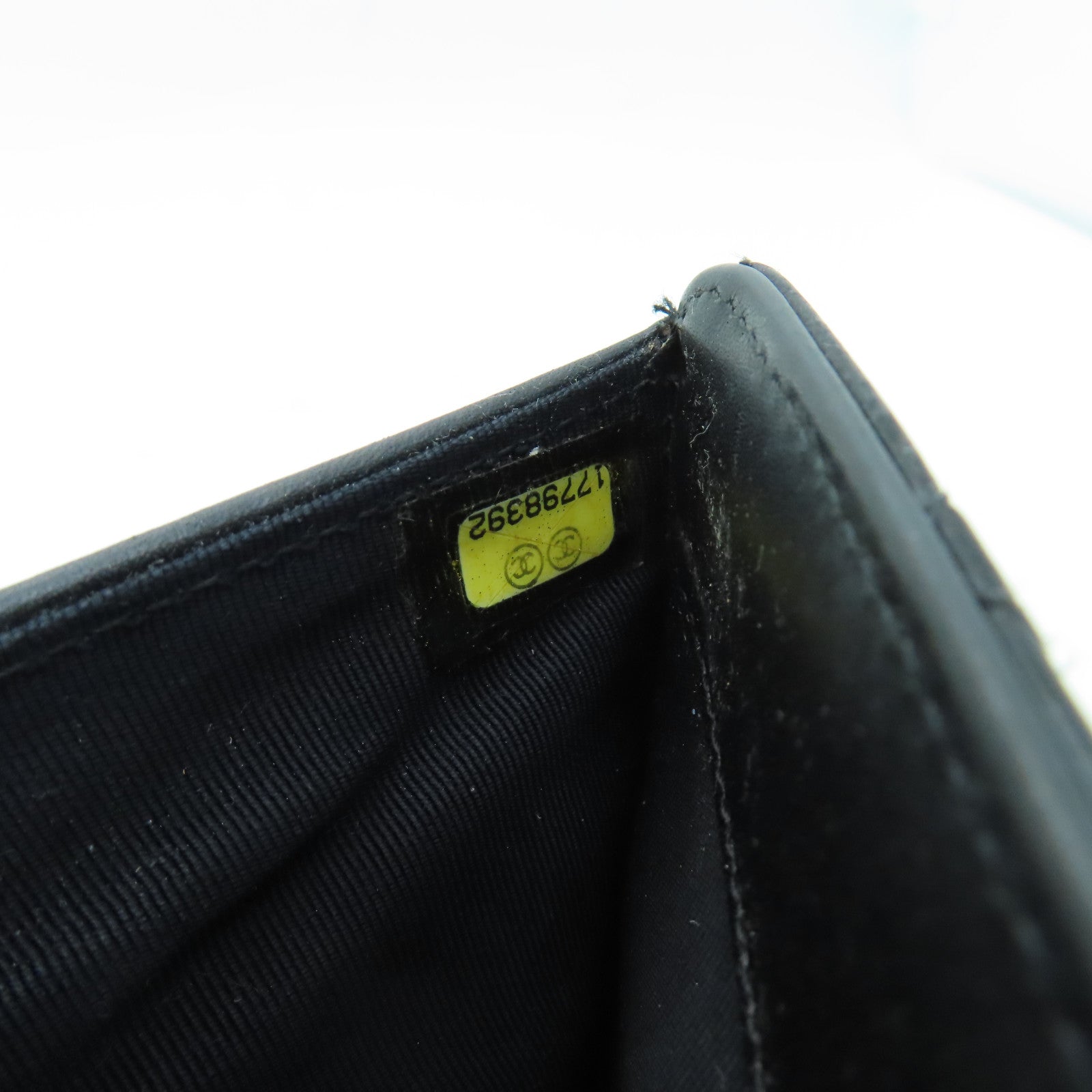 CHANEL 【激減優惠】菱格漆皮皮革Long Wallet銀扣長錢包黑色