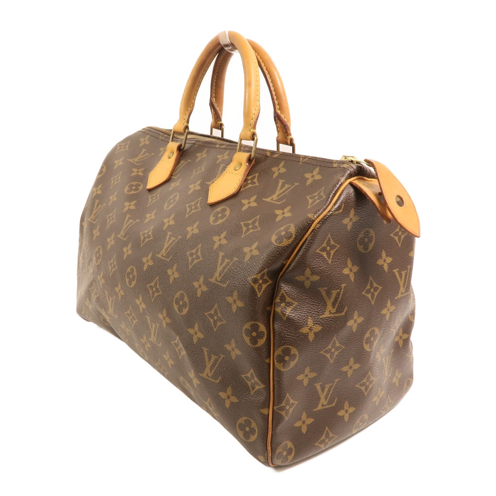 LOUIS VUITTON Monogram Speedy 35金扣手挽袋