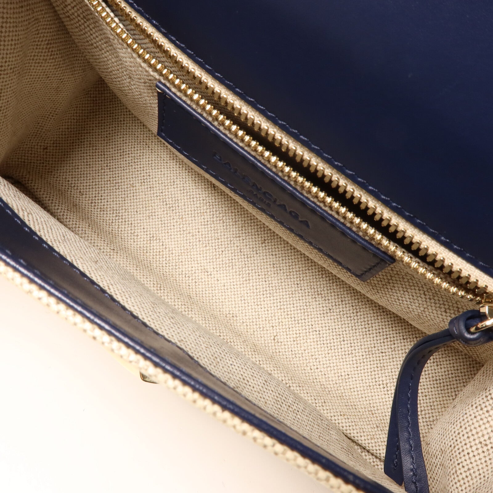 BALENCIAGA 牛皮皮革/塗層帆布Padlock Top Handle Bag手挽肩背兩用袋