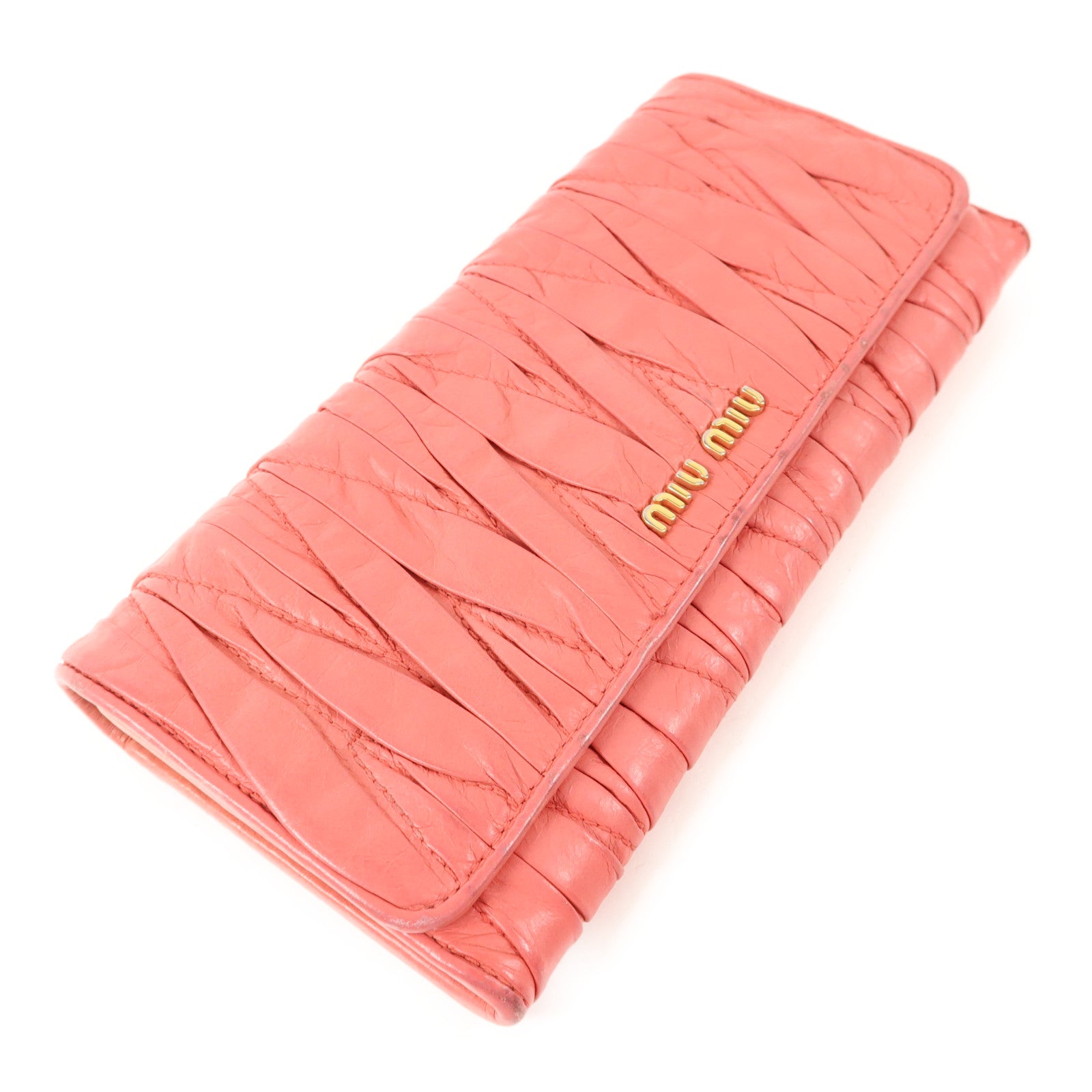 Miu Miu 羊皮皮革Long Wallet金扣長錢包