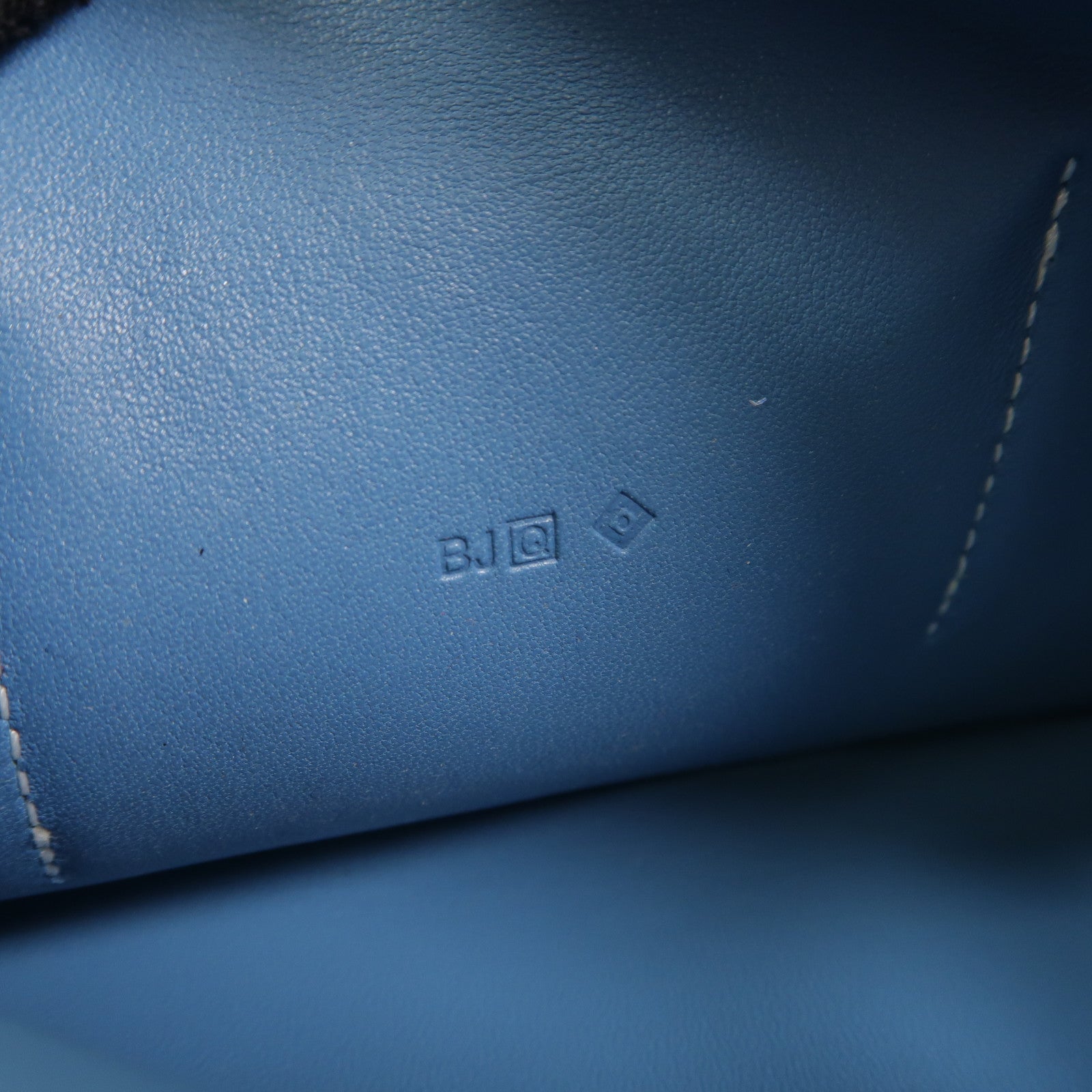 HERMES Clemence皮革Dogon GM長錢包Bleu Jean